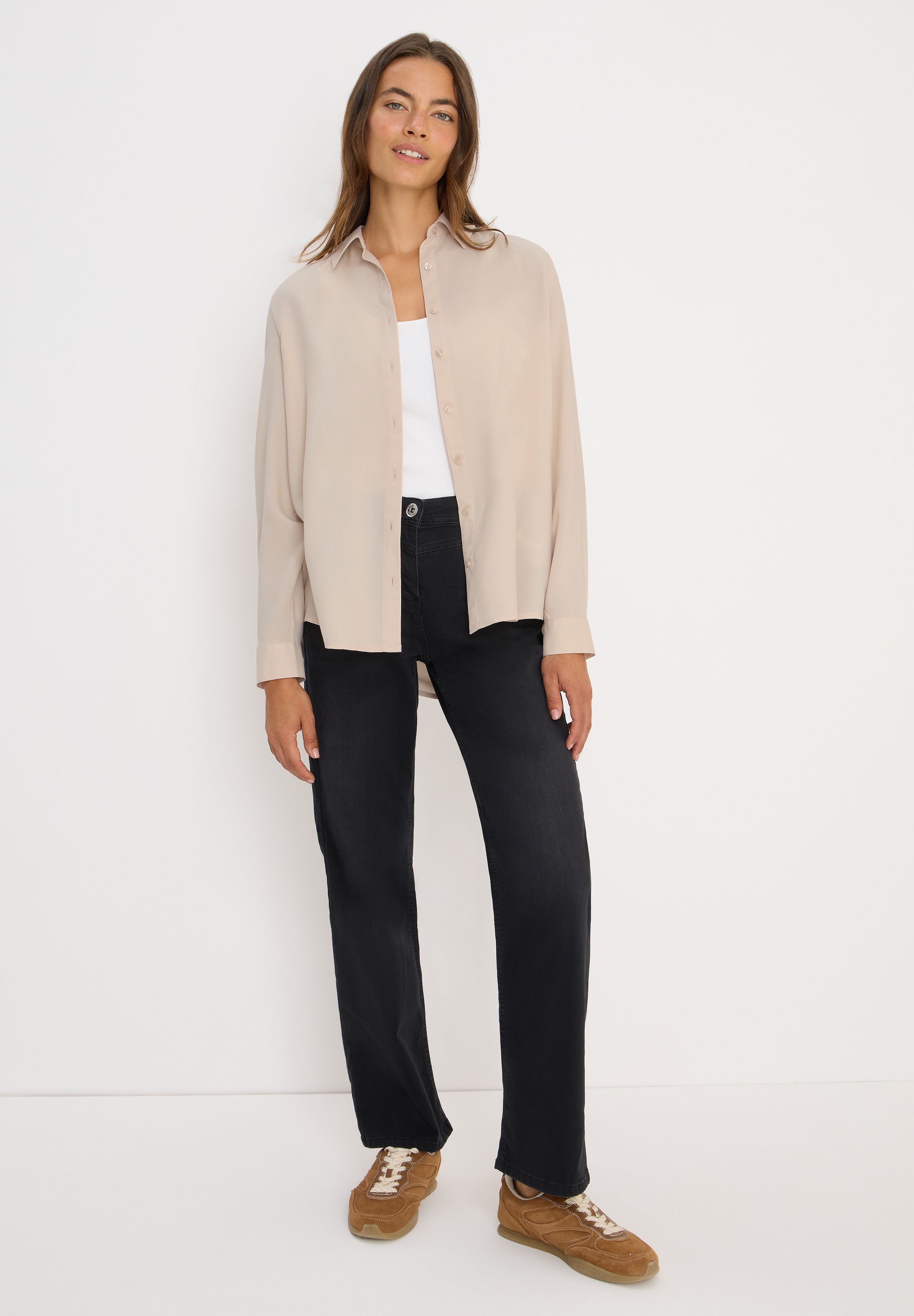 Thumbnail - Cecil Langarmbluse aus seidiger Viskose