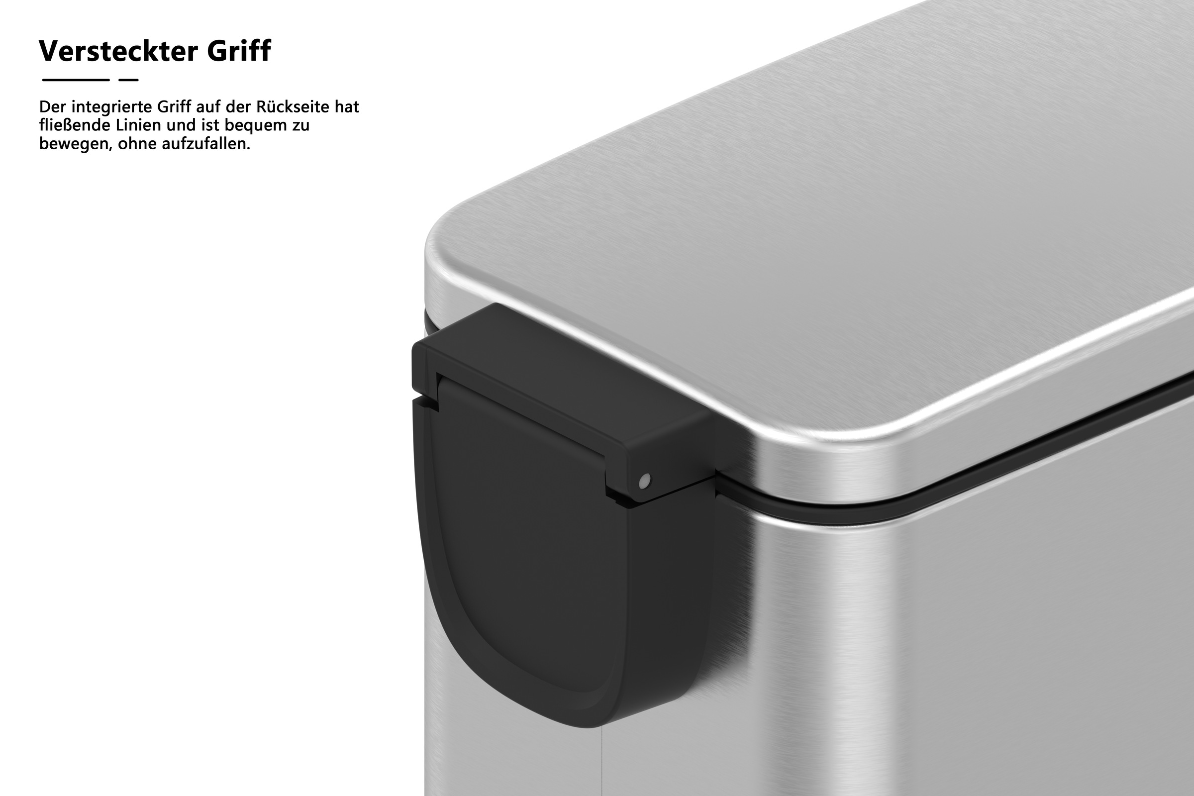 OTTO home Mülleimer »Joonah, mit verzögertem Schließmechanismus, schmal und kompakt« 1 Behälter Nischen-Mülleimer, Treteimer, Kosmetikeimer mit Deckel
