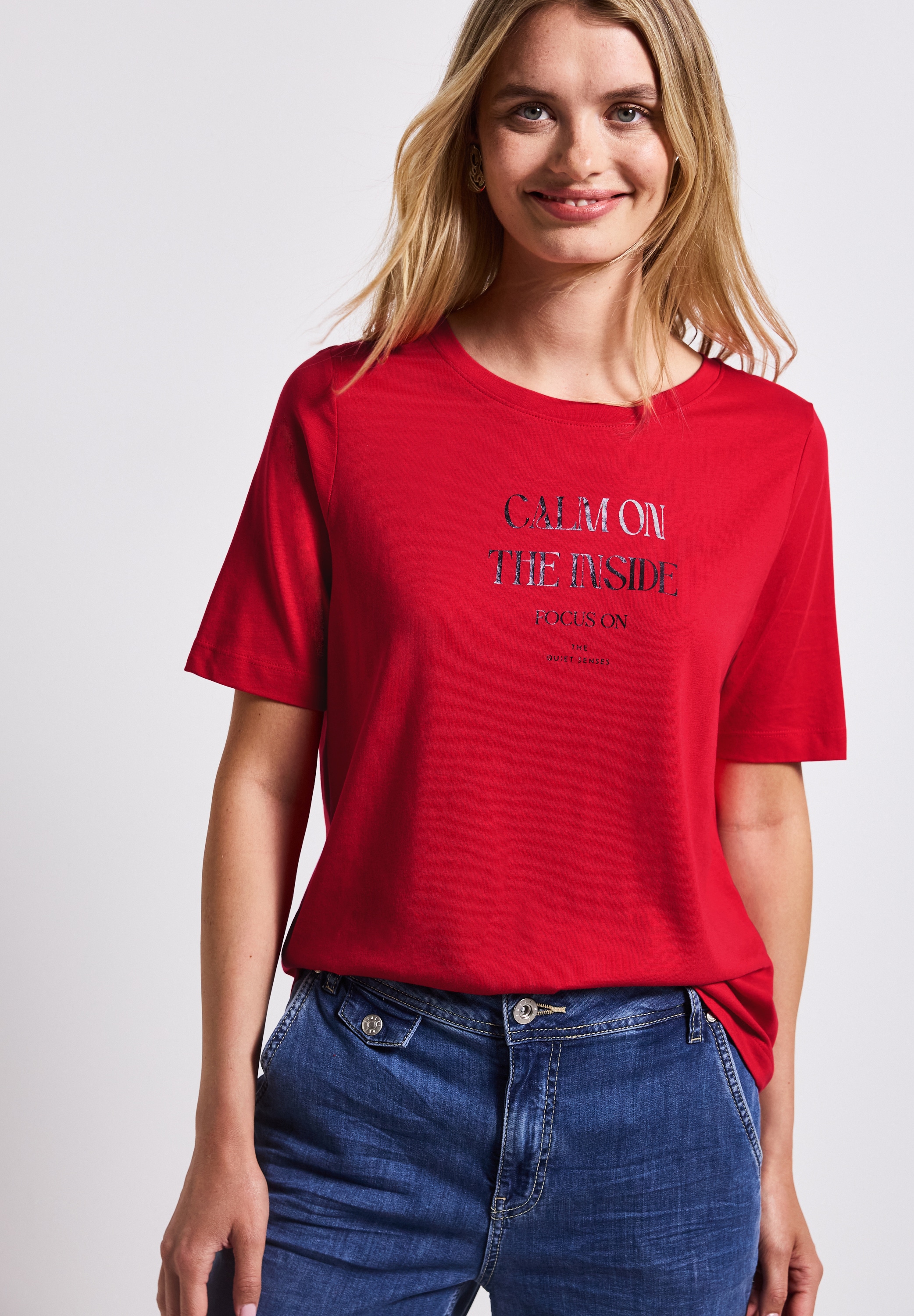 STREET ONE T-Shirt, mit Schriftzug