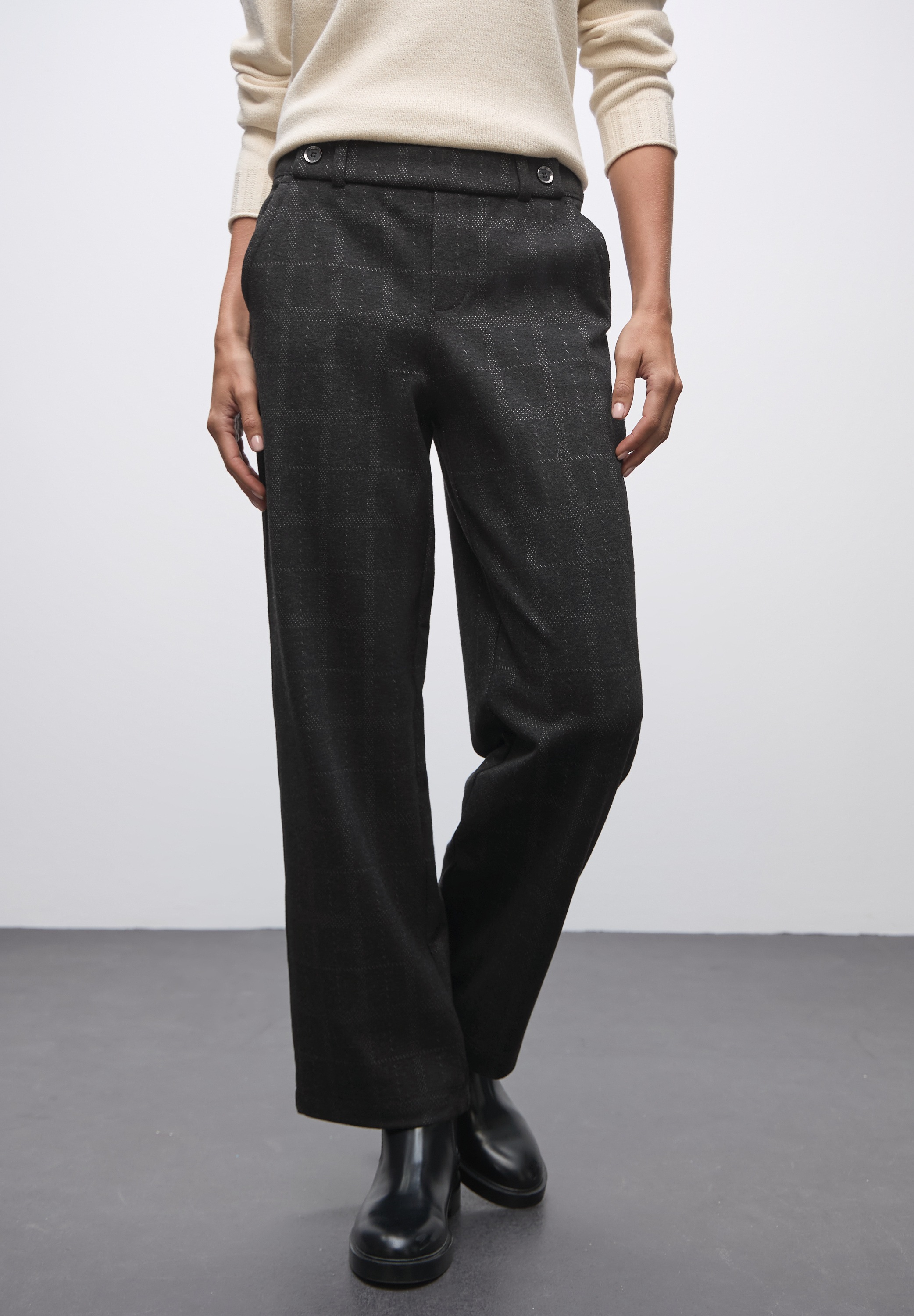 STREET ONE Stoffhose kariert günstig online kaufen