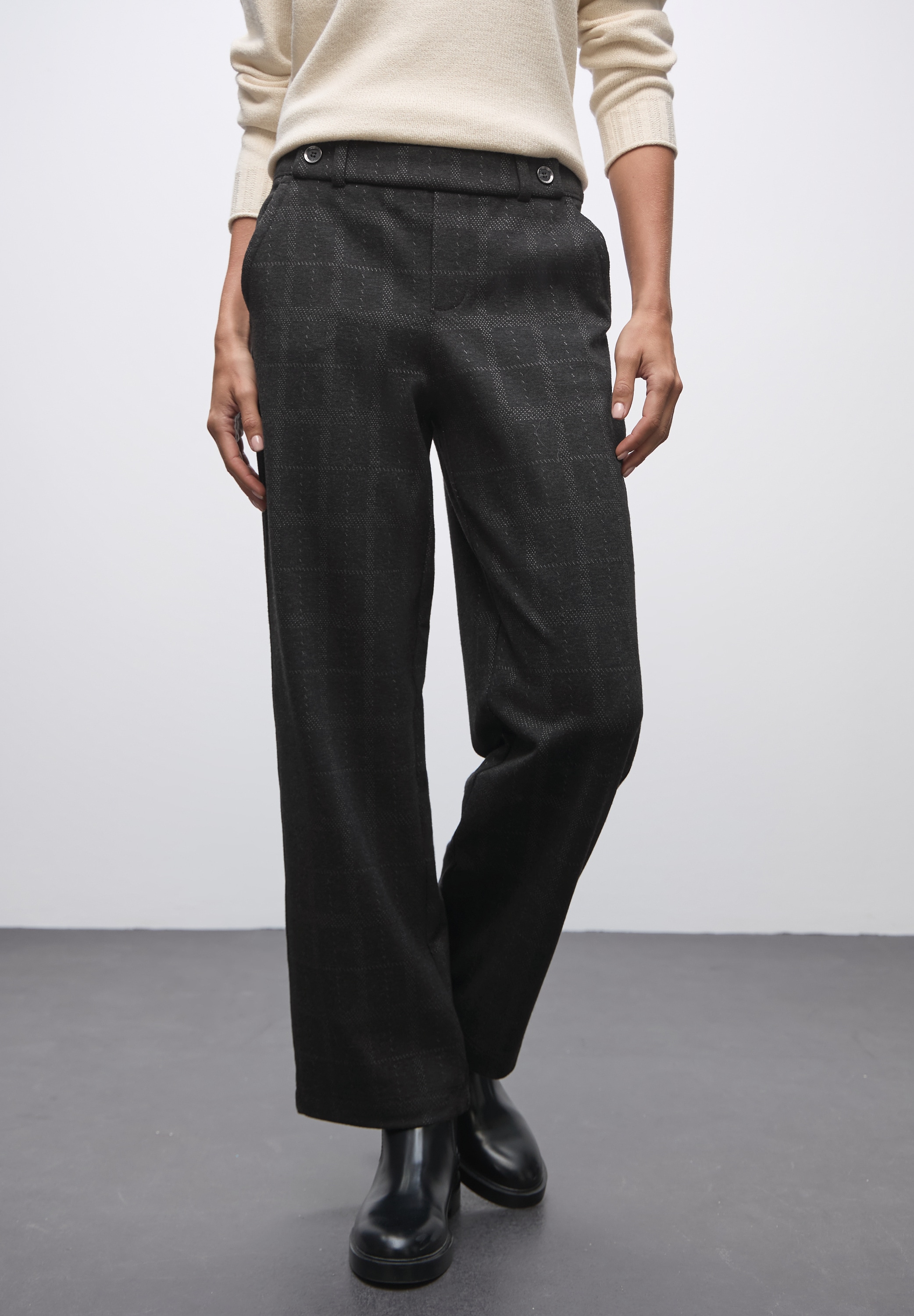 STREET ONE Webhose mit Karo Muster günstig online kaufen