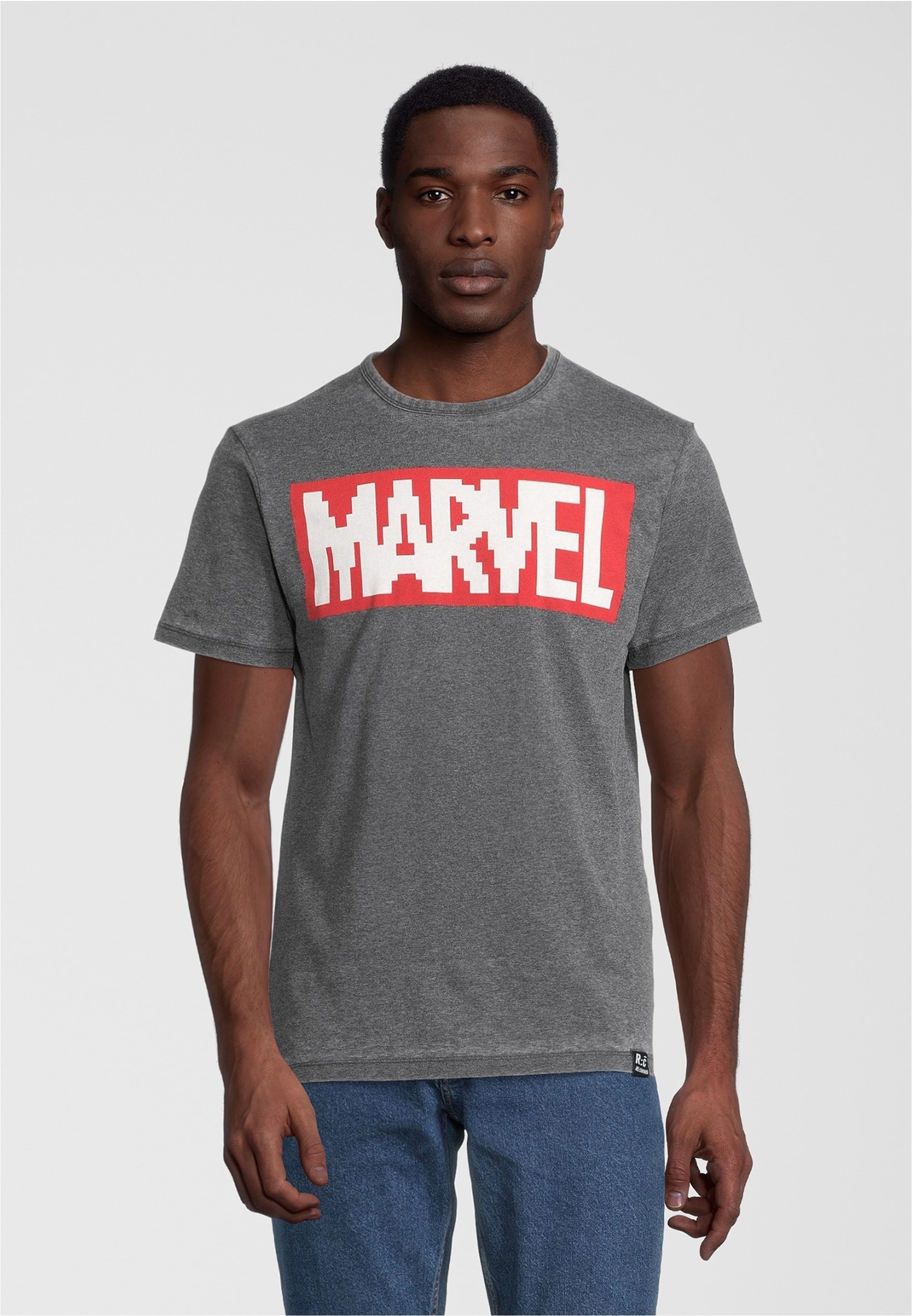 Recovered T-Shirt "Marvel Pixel Logo Charcoal" 1 Stk. im zeitlosen Design günstig online kaufen