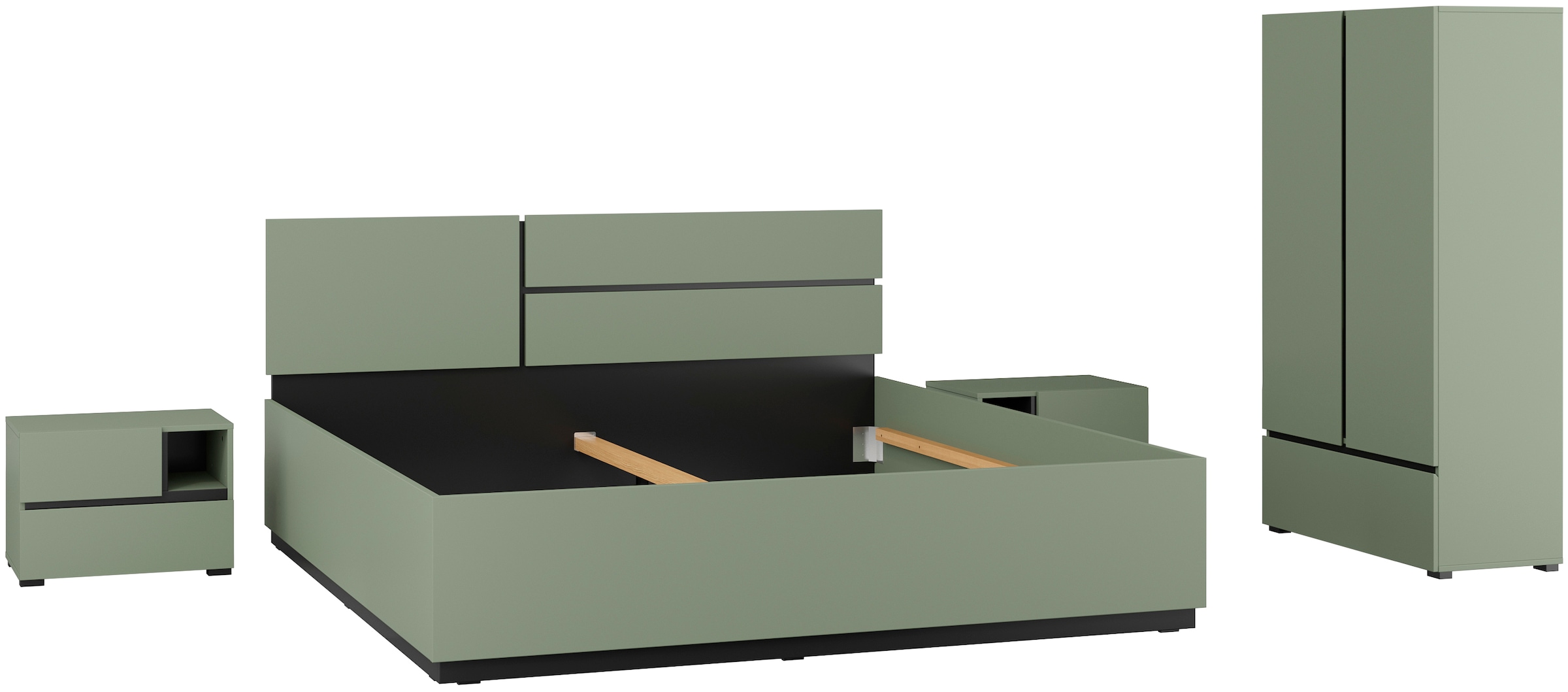 Home affaire Schlafzimmer-Set "Cross, moderne, grifflose Optik, FSC-zertifi günstig online kaufen
