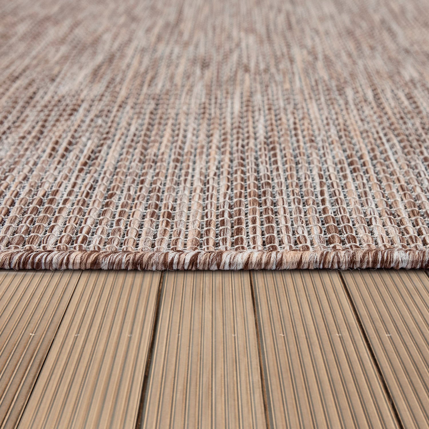Paco Home Teppich »Sonset«, rechteckig, 4 mm Höhe, Flachgewebe, meliert, In- und Outdoor geeignet, Wohnzimmer