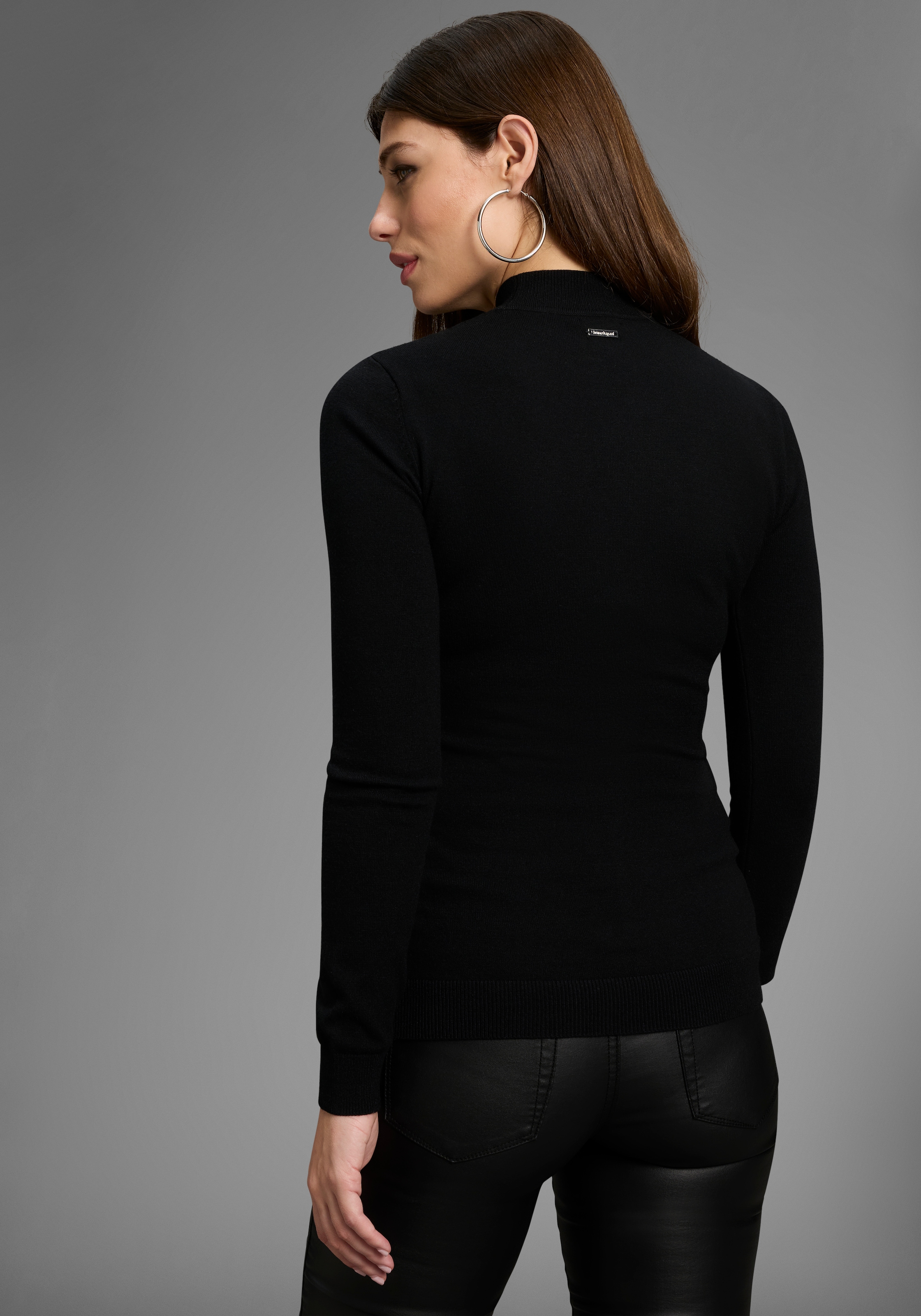 Bruno Banani Rollkragenpullover, figurschmeichelndes Colorblocking - NEUE KOLLEKTION