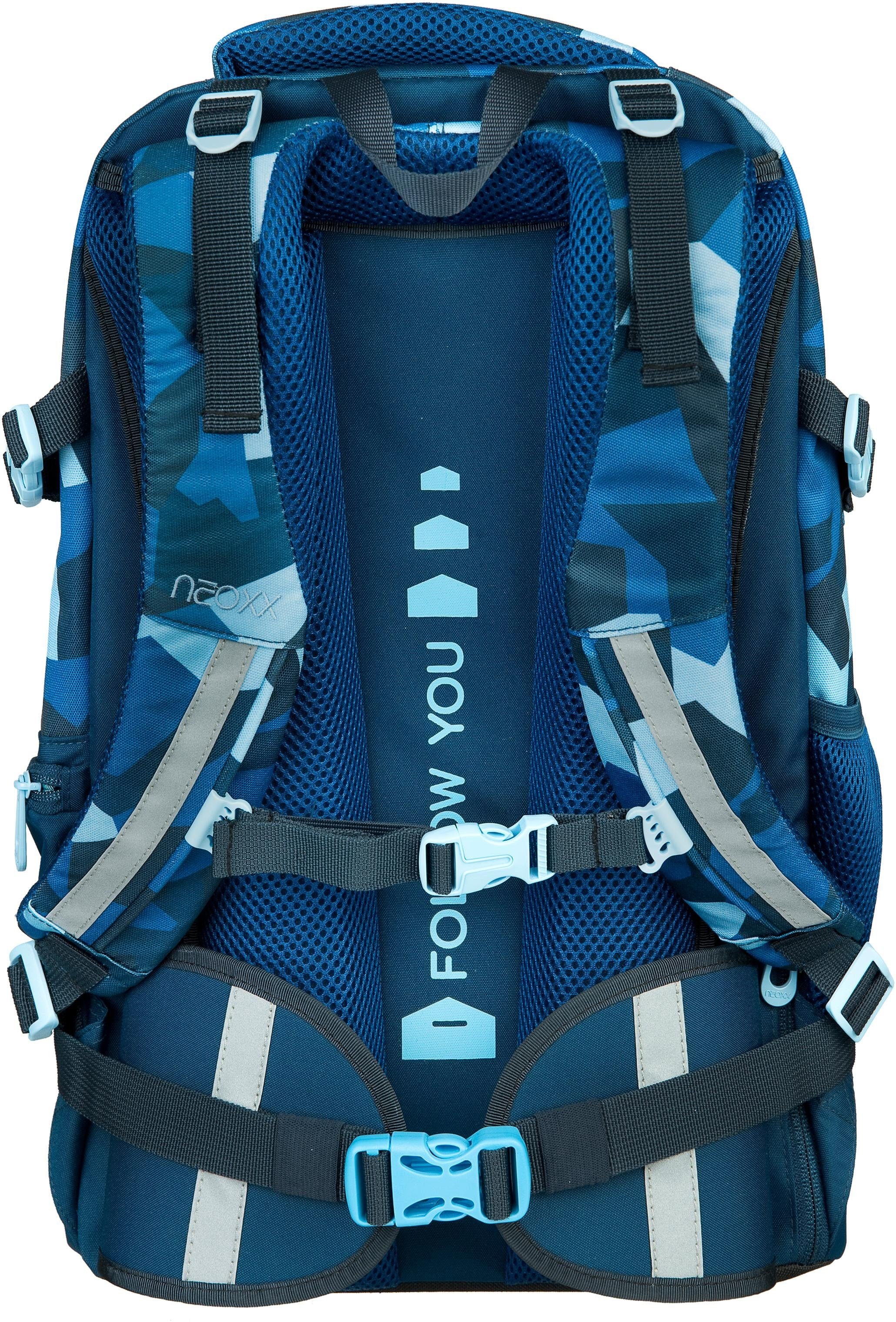 neoxx Schulrucksack »Active, Camo Nation«, reflektierende Details, aus recycelten PET-Flaschen