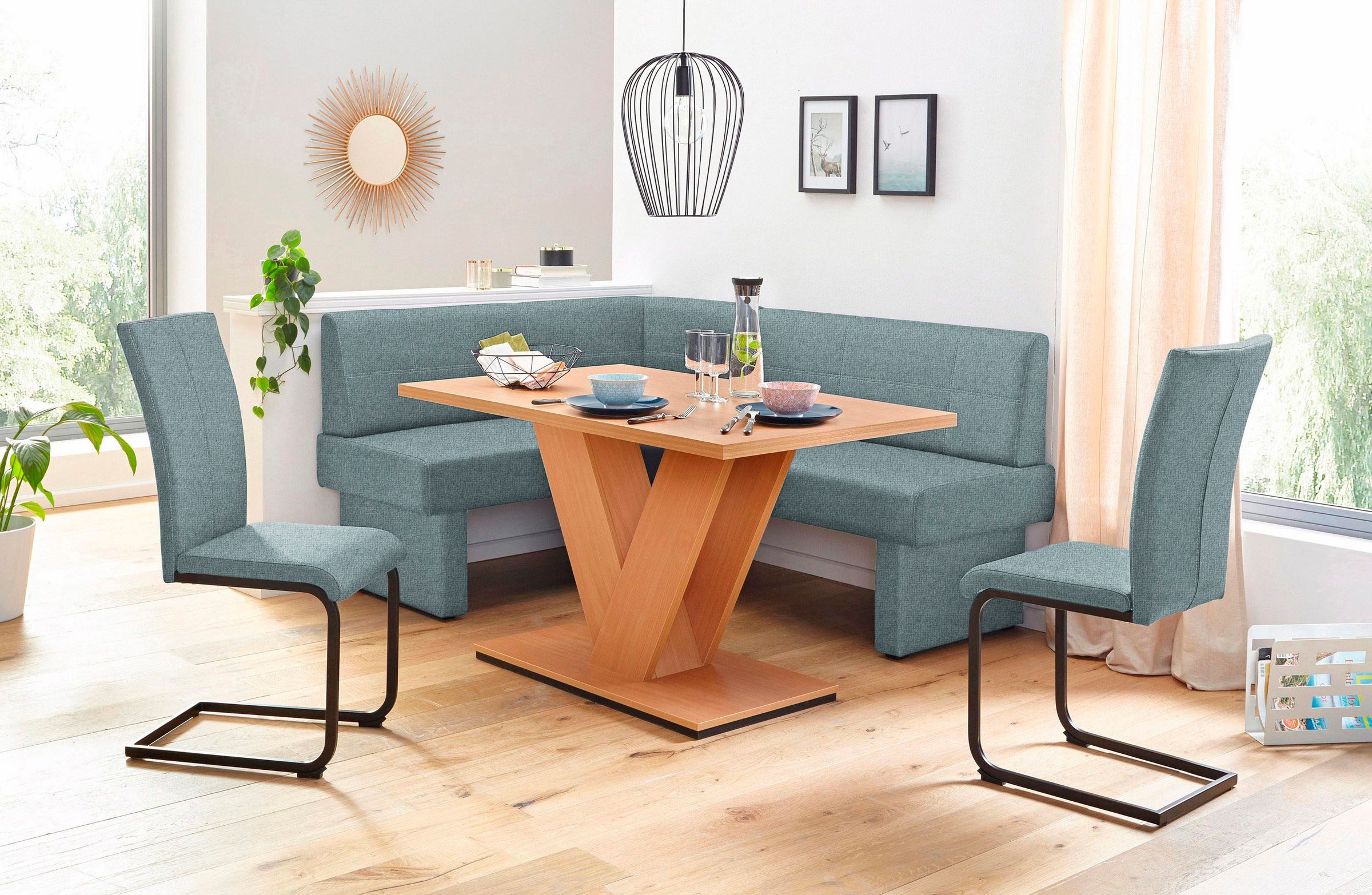Home affaire Freischwinger "Nils" (Set) 2 Stk. Struktur grob  Strukturstoff günstig online kaufen
