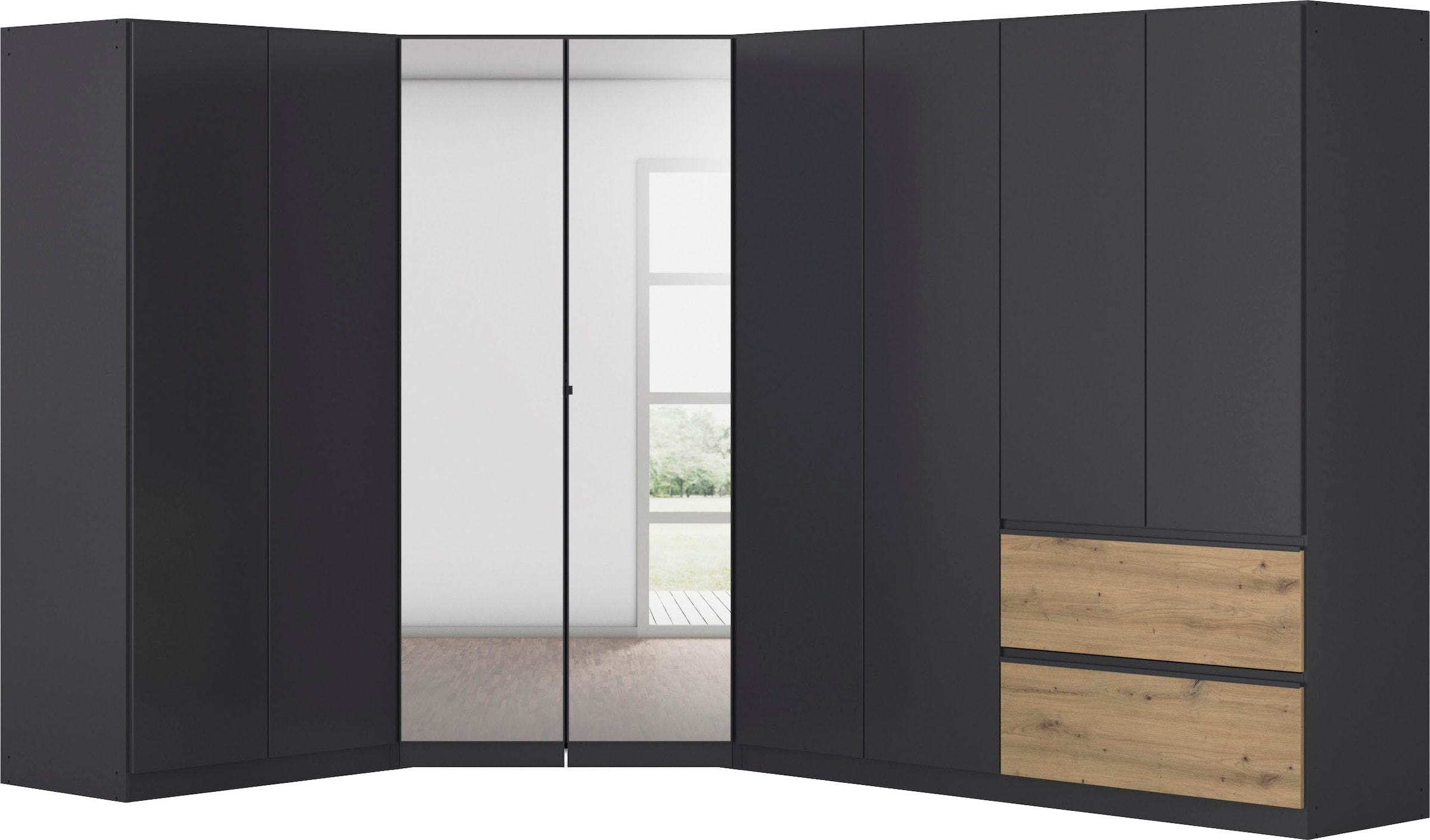rauch Schrank-Set "Kleiderschrank Schrank Garderobe Wäscheschrank COSTA Größe 208x298 cm" Set, in 3 Ausstattungen BASIC/CLASSIC/PREMIUM, 3 Stk. tlg.