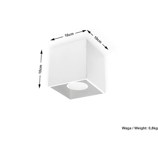 SOLLUX lighting Deckenleuchte »QUAD«, 1 flammig-flammig, Deckenlampe | BAUR