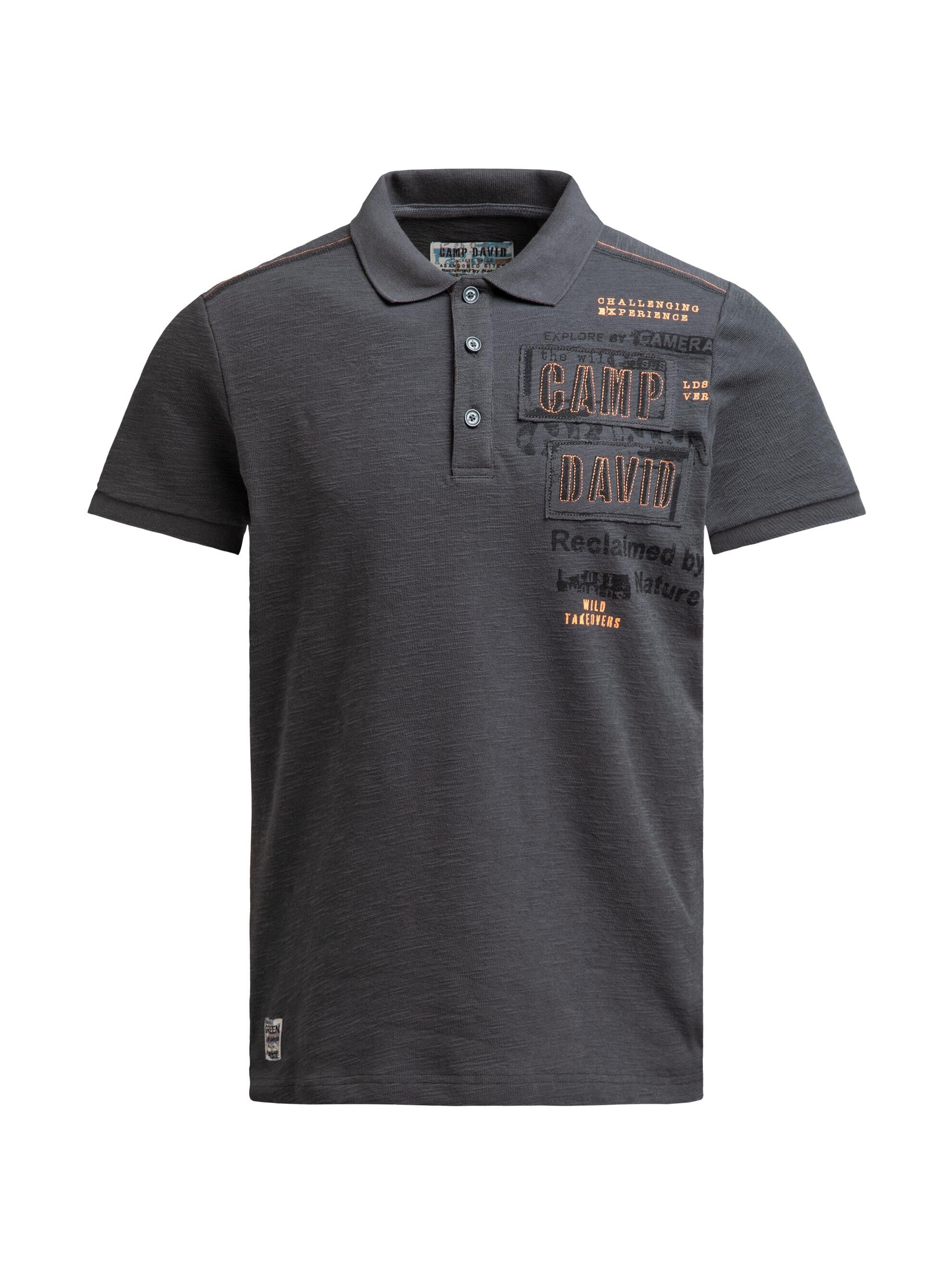CAMP DAVID Poloshirt mit Stickerei