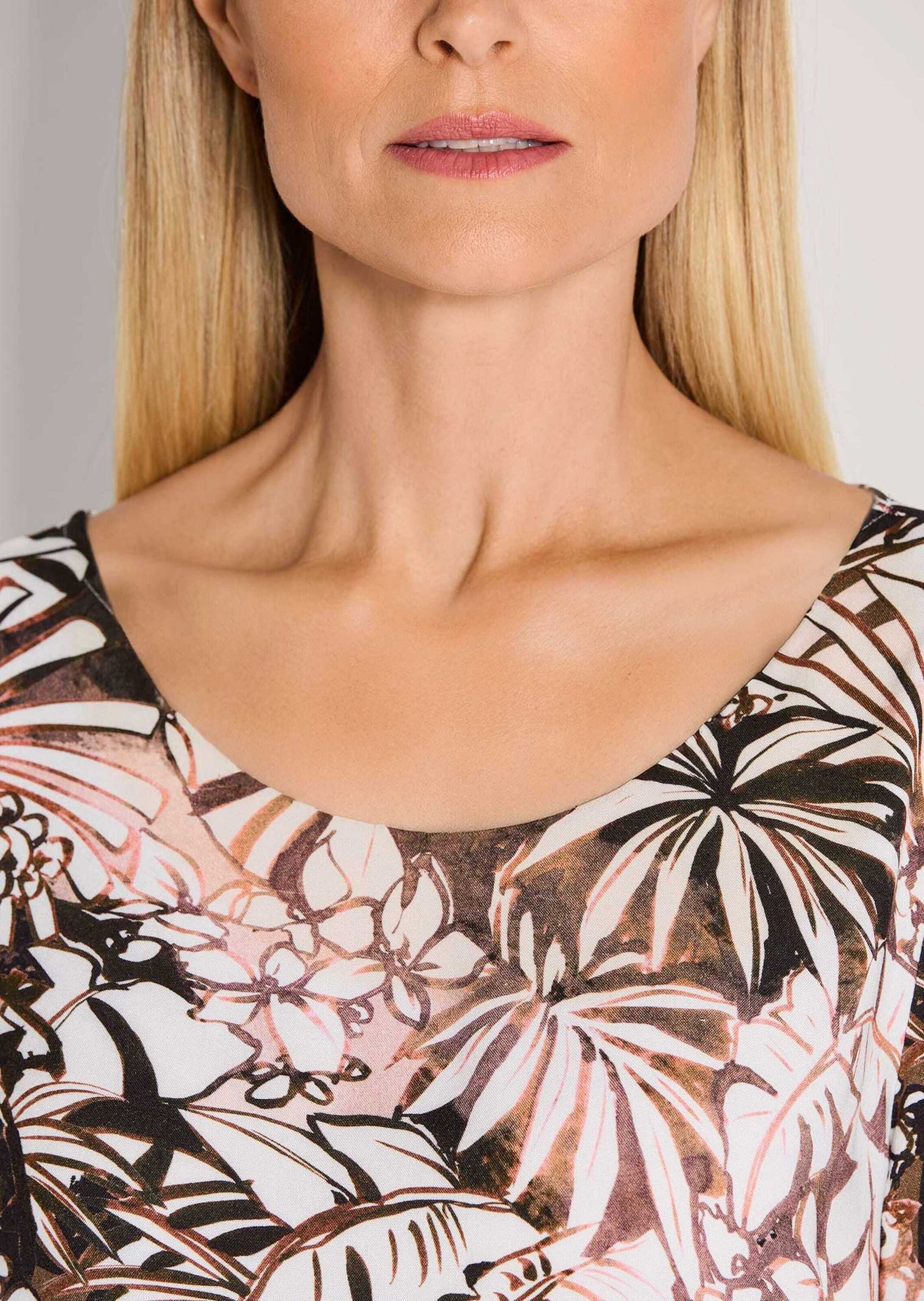 MADELEINE Langarmbluse »Bluse Langarm Bluse mit Blätterprint«