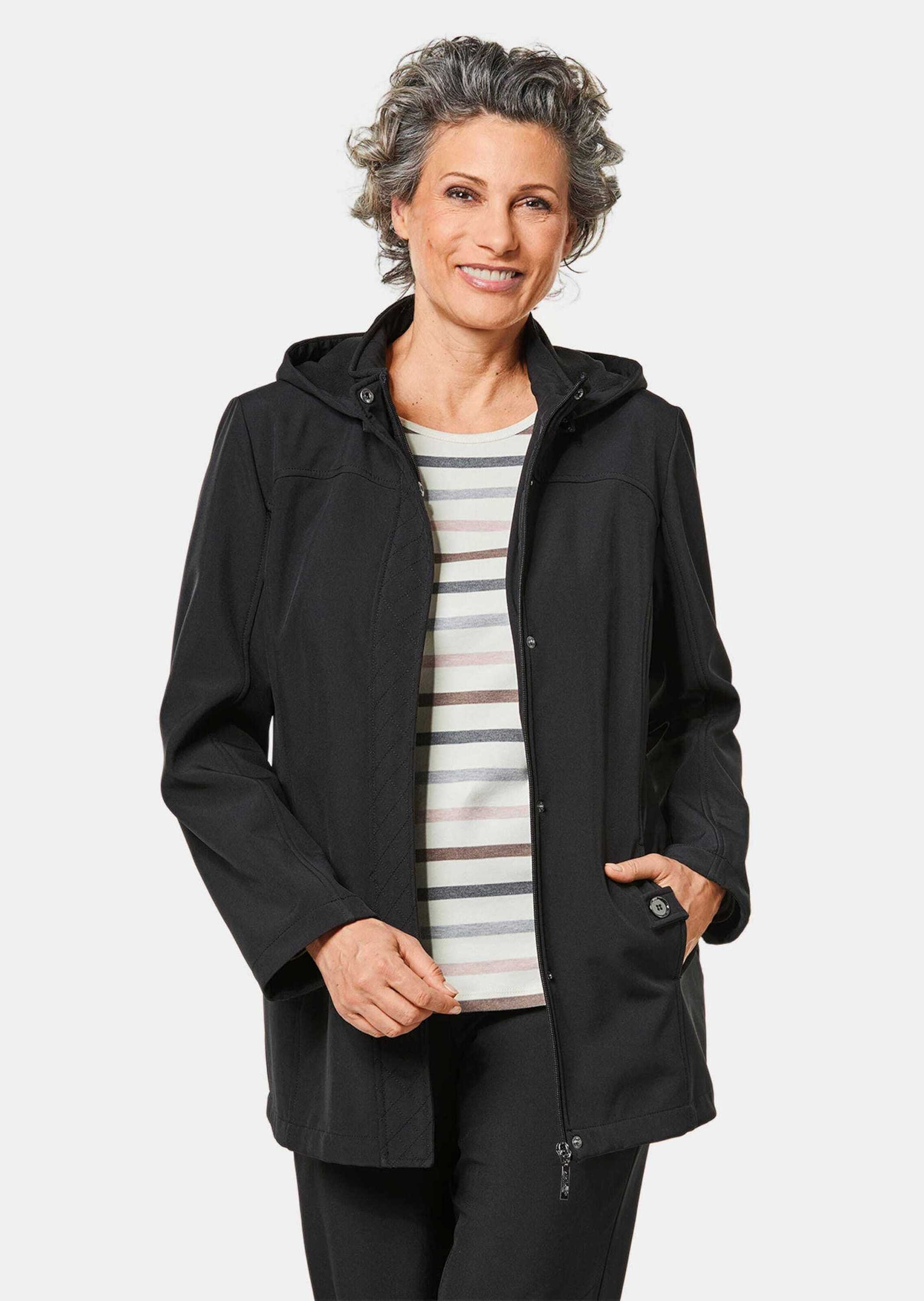 GOLDNER Funktionsjacke »Softshelljacke mit Kapuze Wasserabweisende Softshelljacke mit Kapuze«
