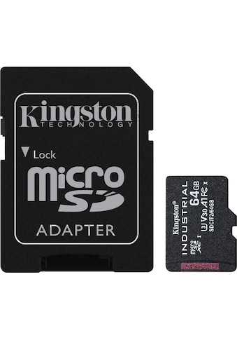 Speicherkarte »INDUSTRIAL microSD 64GB + SD Adapter«, (UHS-I Class 10 100 MB/s...