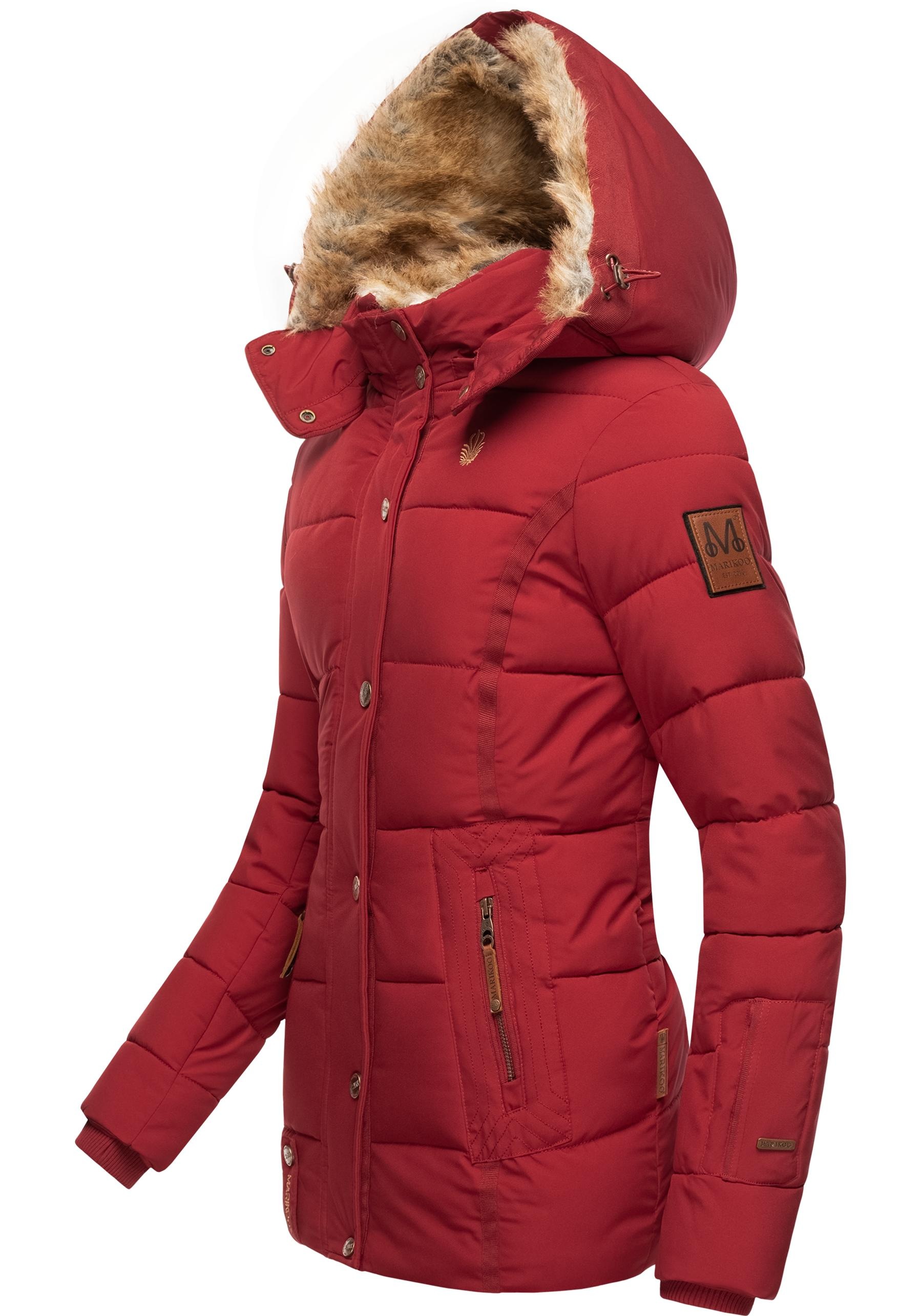 Marikoo Winterjacke "Nekoo" mitKapuze stylische Damen Steppjacke mit großer günstig online kaufen