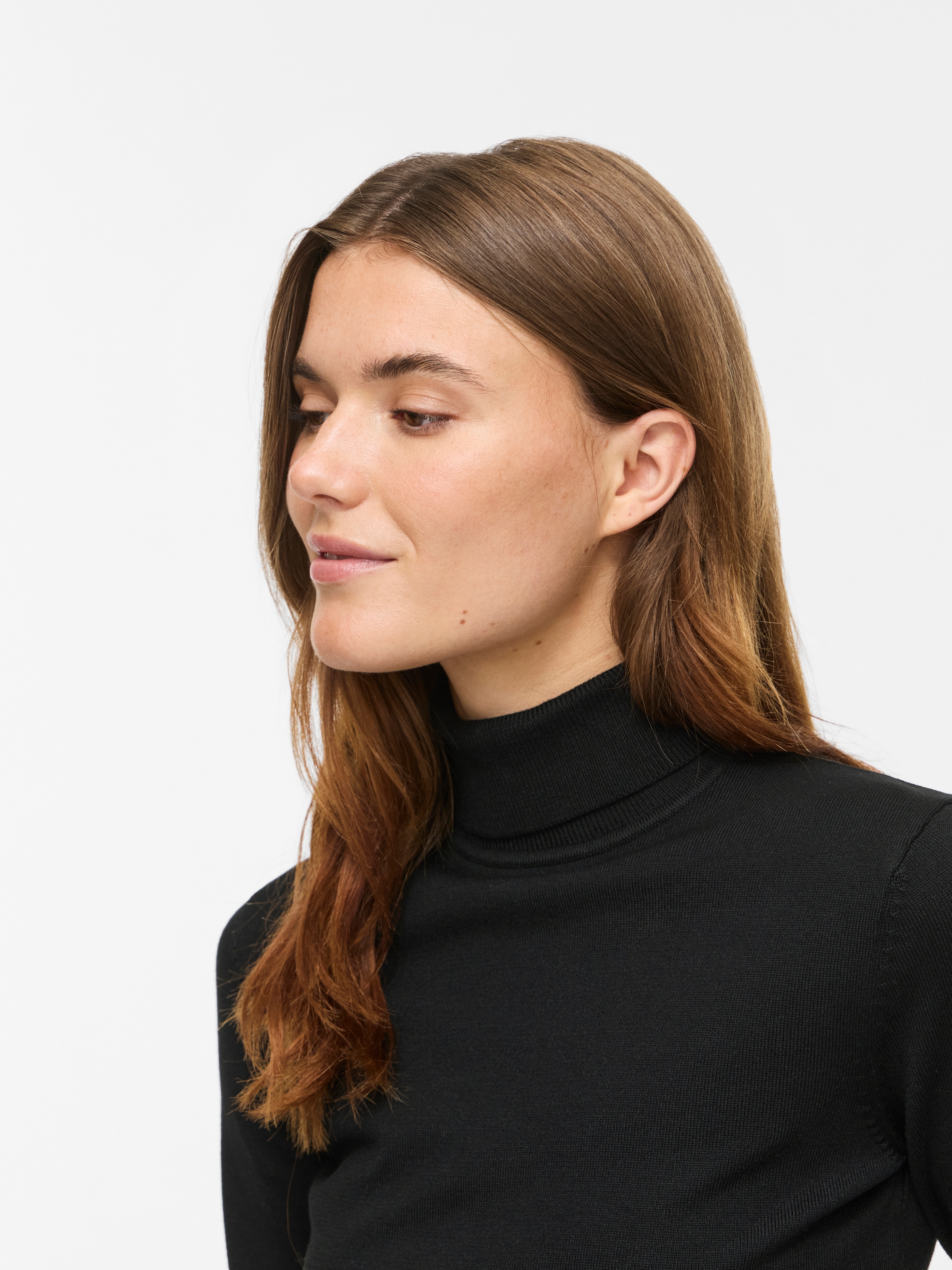 Vila Rollkragenpullover »VIMALU ROLLNECK L/S KNIT TOP NOOS« Materialmix