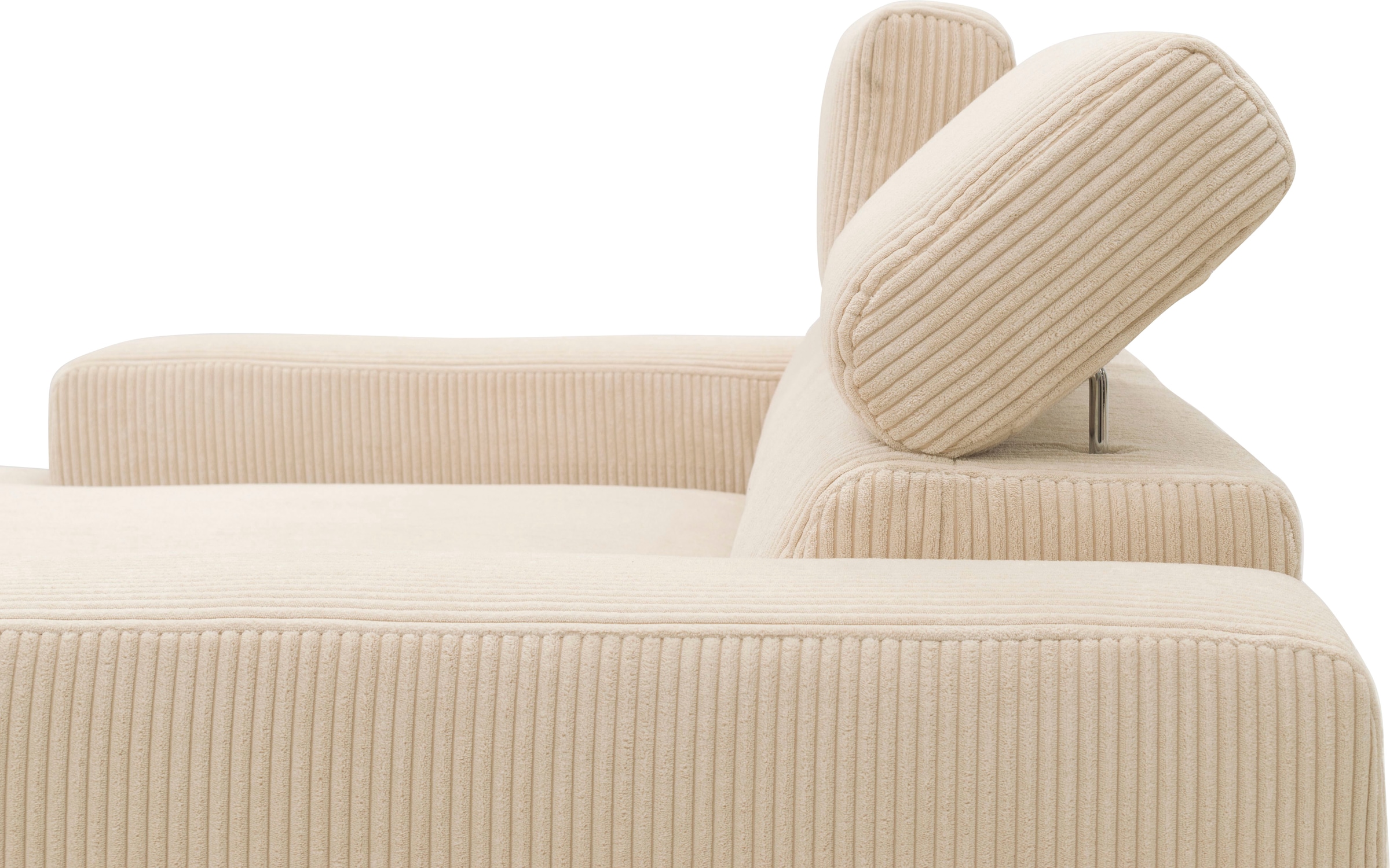 DOMO collection Ecksofa »Brandon kleine Ausführung B/T/H: 214/100/80 cm«, Mit Kopfteilverstellung, auch in Leder und Cord, L-Form