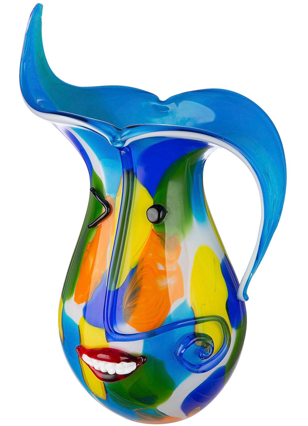 Casablanca by Gilde Tischvase "Glasart Designvase "Augusto" aus Glas" durchgefärbt, handgearbeitet und mundgeblasen