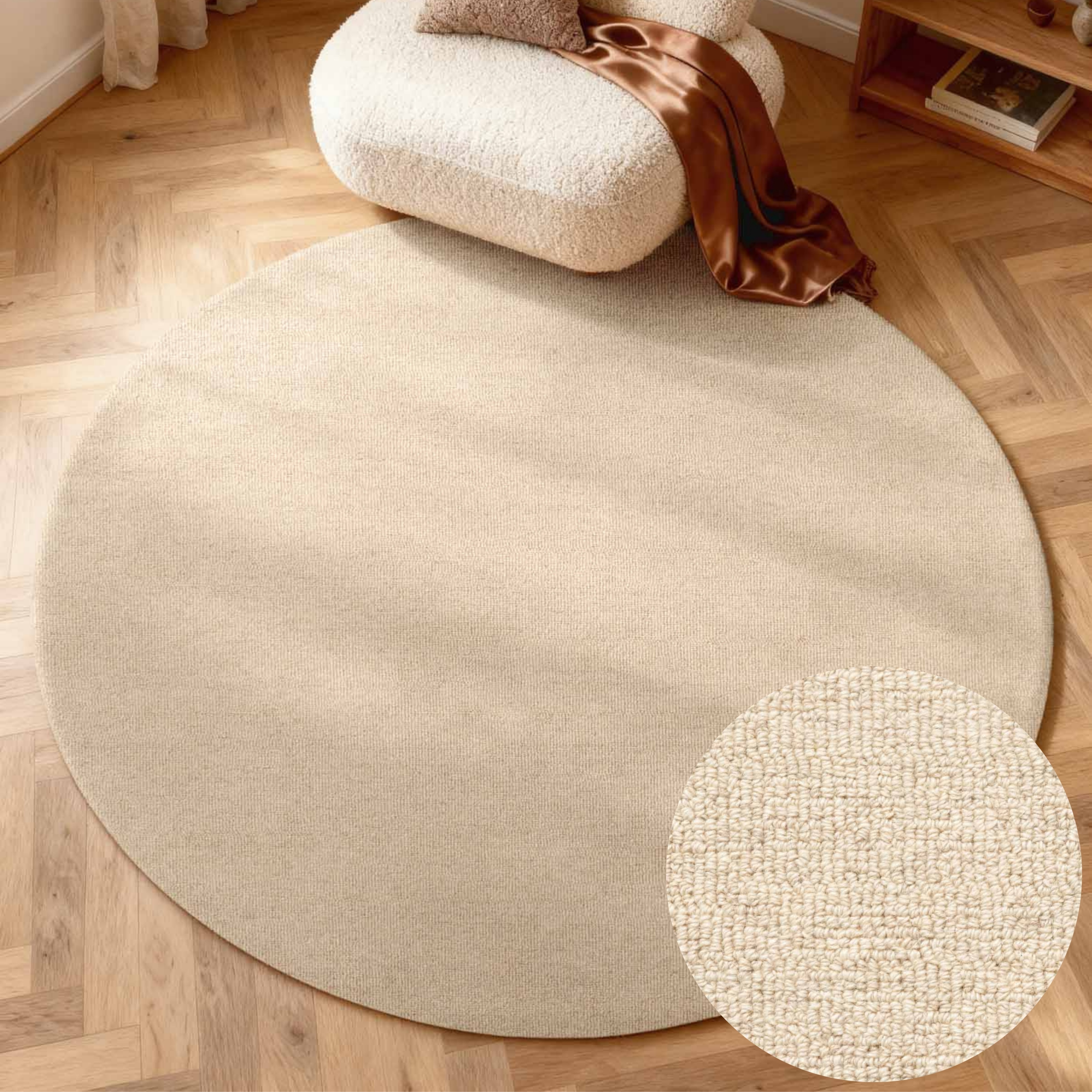 Elle Decoration Knots Rug Light Beige 200cm