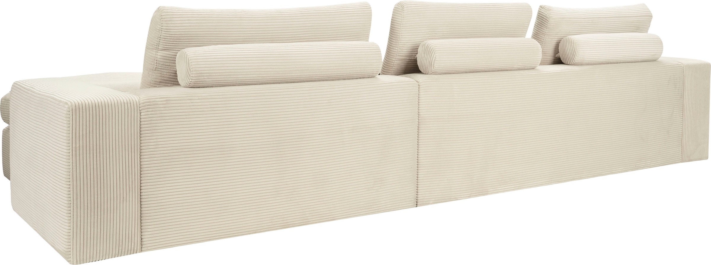 Alina Corner Sofa with Right Chaise Longue Sandy Cord Beige 6