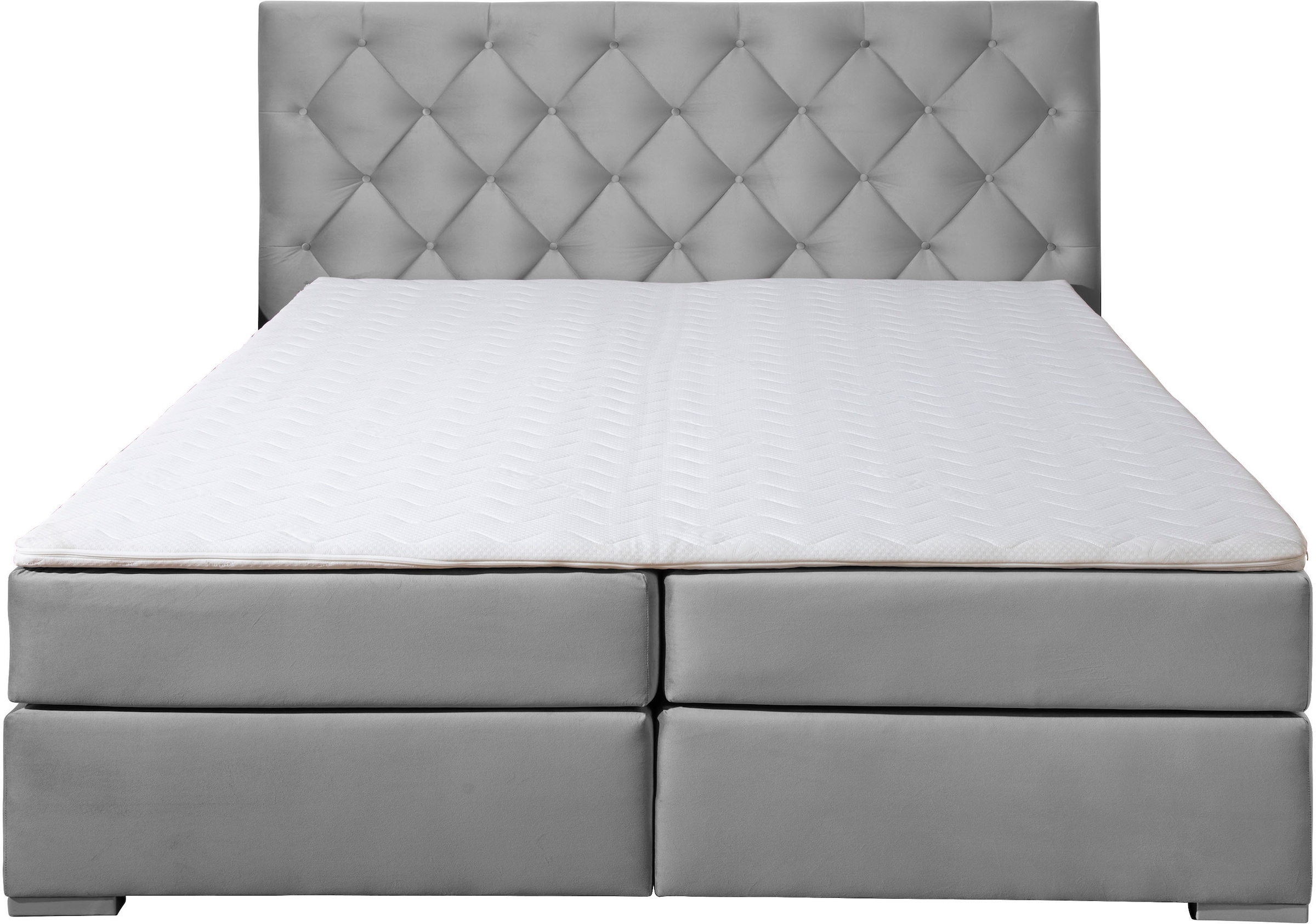 Home affaire Boxspringbett »Chalon, in verschiedenen Breiten«, inkl. Topper, wahlweise in H2, H3 oder H4 erhältlich