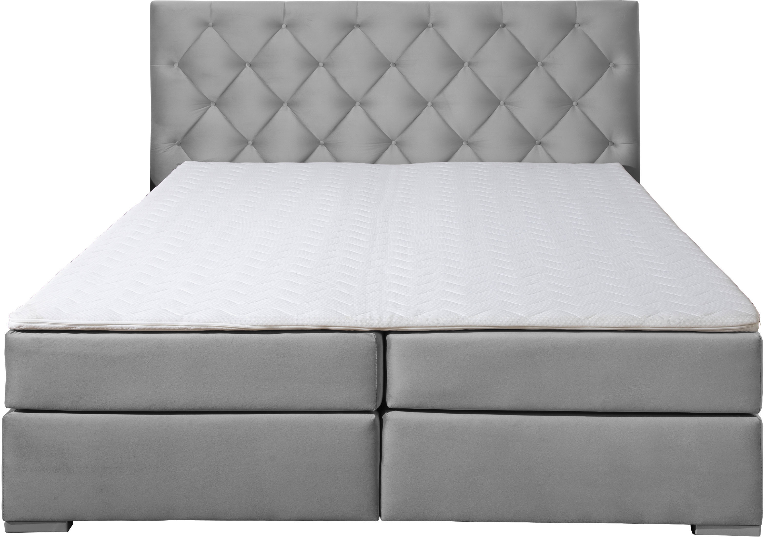 Thumbnail - Home affaire Boxspringbett "Chalon, in verschiedenen Breiten" inkl. Topper, wahlweise in H2, H3 oder H4 erhältlich