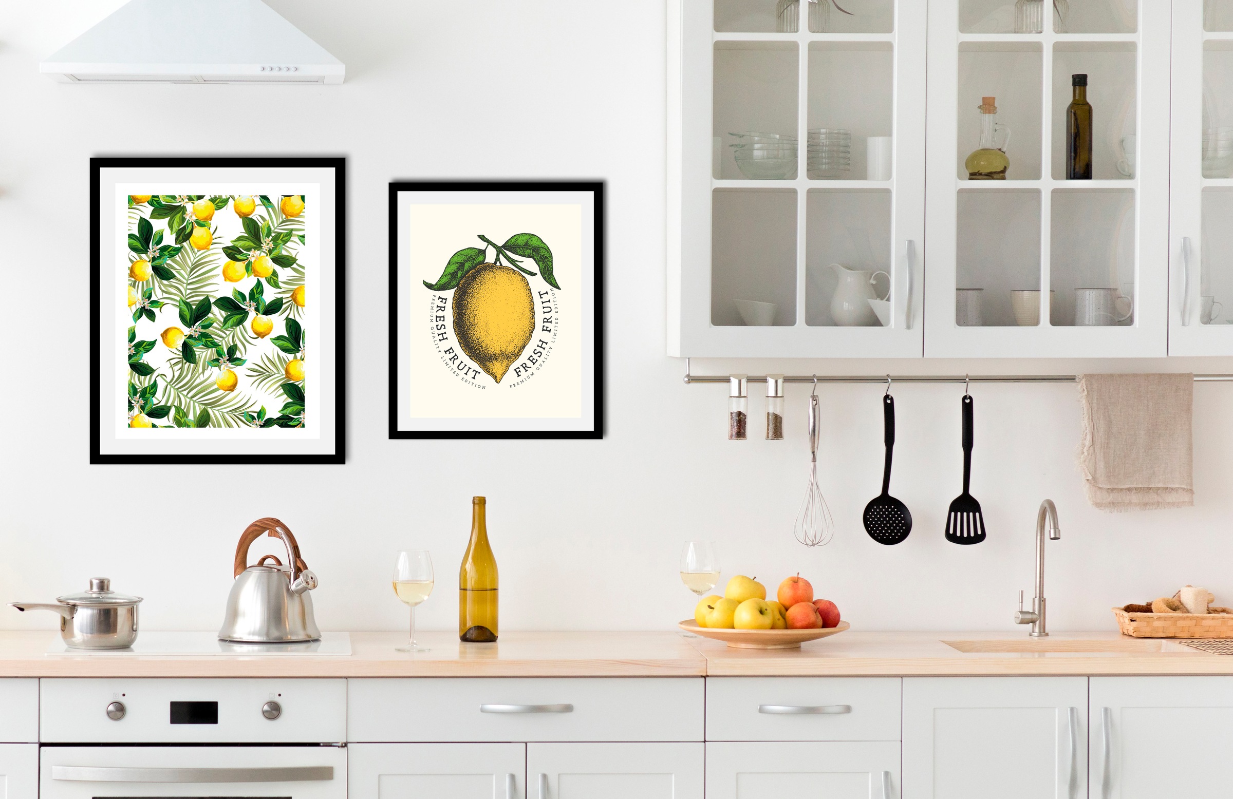 queence Bild »Set Citrus«, (2 St.), gerahmt