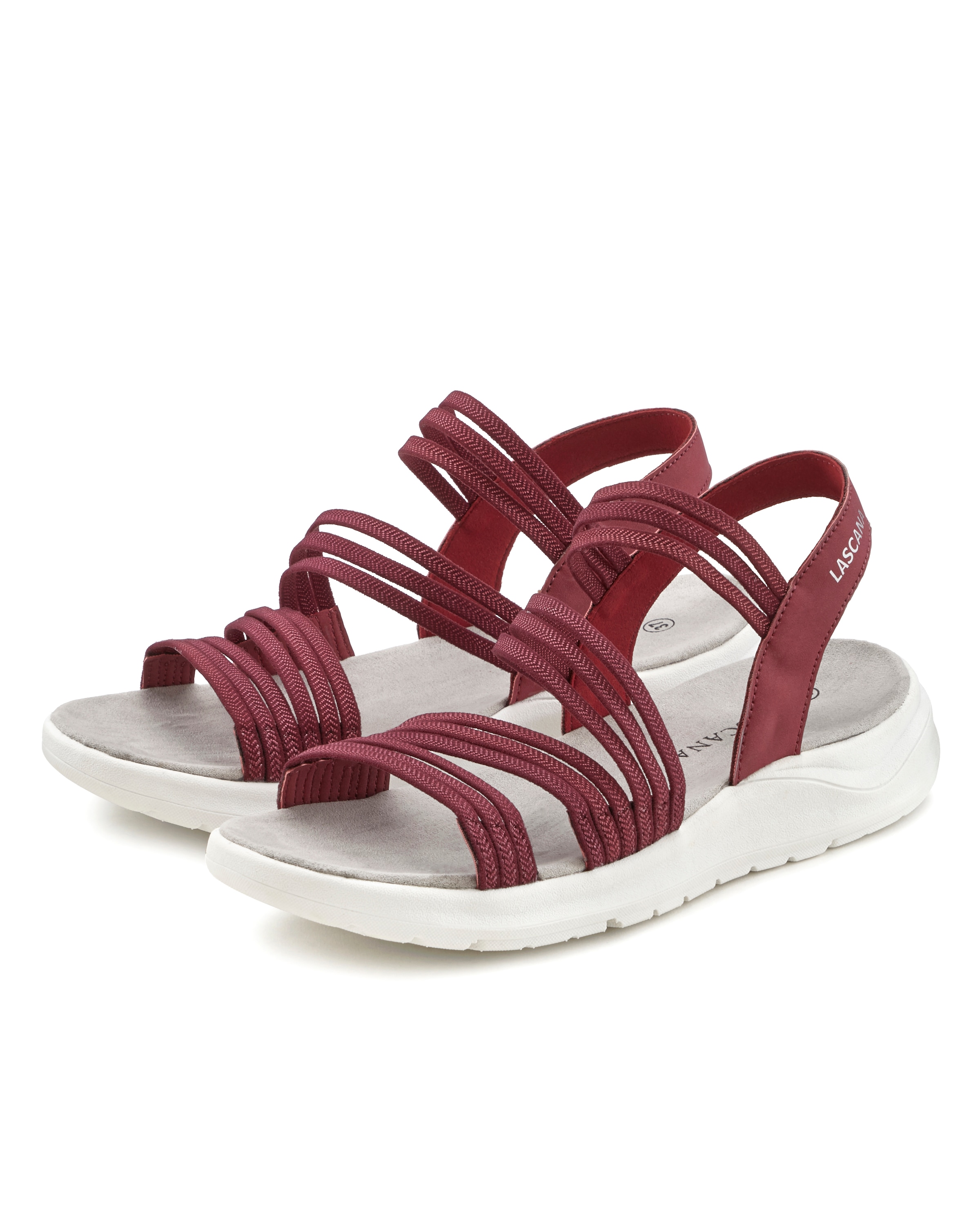 LASCANA Sandale »Sommerschuh«, Sandalette, Sommerschuh, ultraleichter Sohle,elastische Riemchen VEGAN