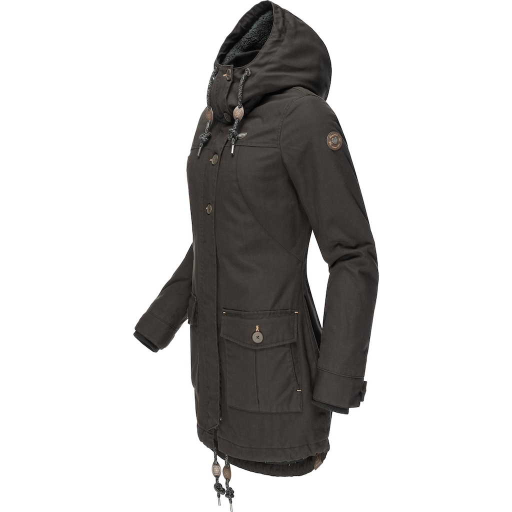 Ragwear Winterjacke »Jane Black Label«, mit Kapuze