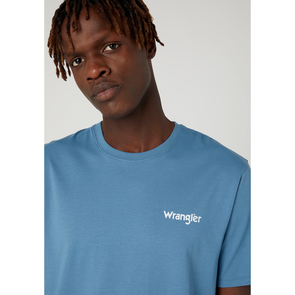 Wrangler T-Shirt »Sign Off«, (Set, 2 tlg., 2er-Pack)