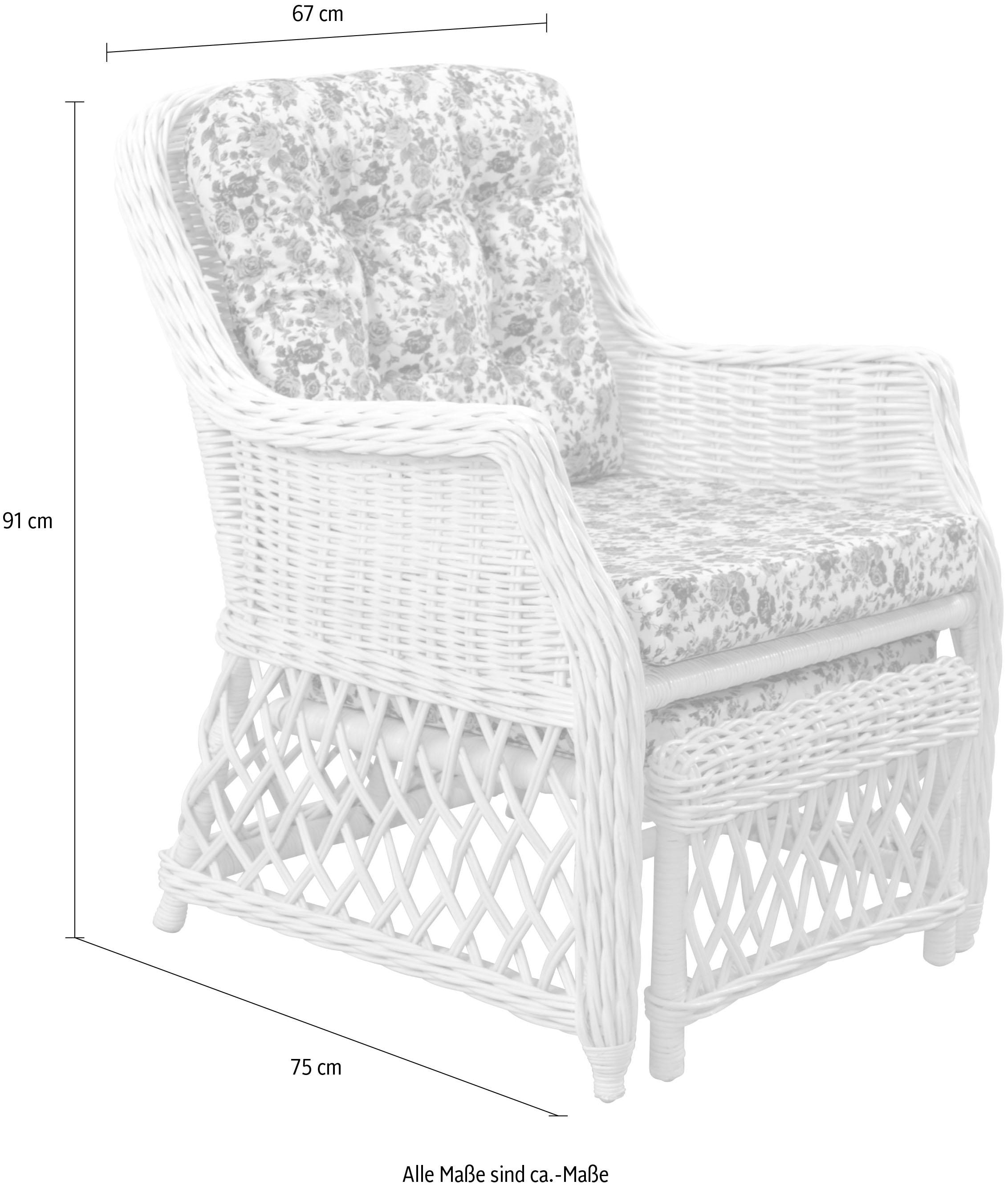 Home affaire Rattanstuhl, Handarbeit, Maße (B/T/H): (67/75/91) kaufen | BAUR