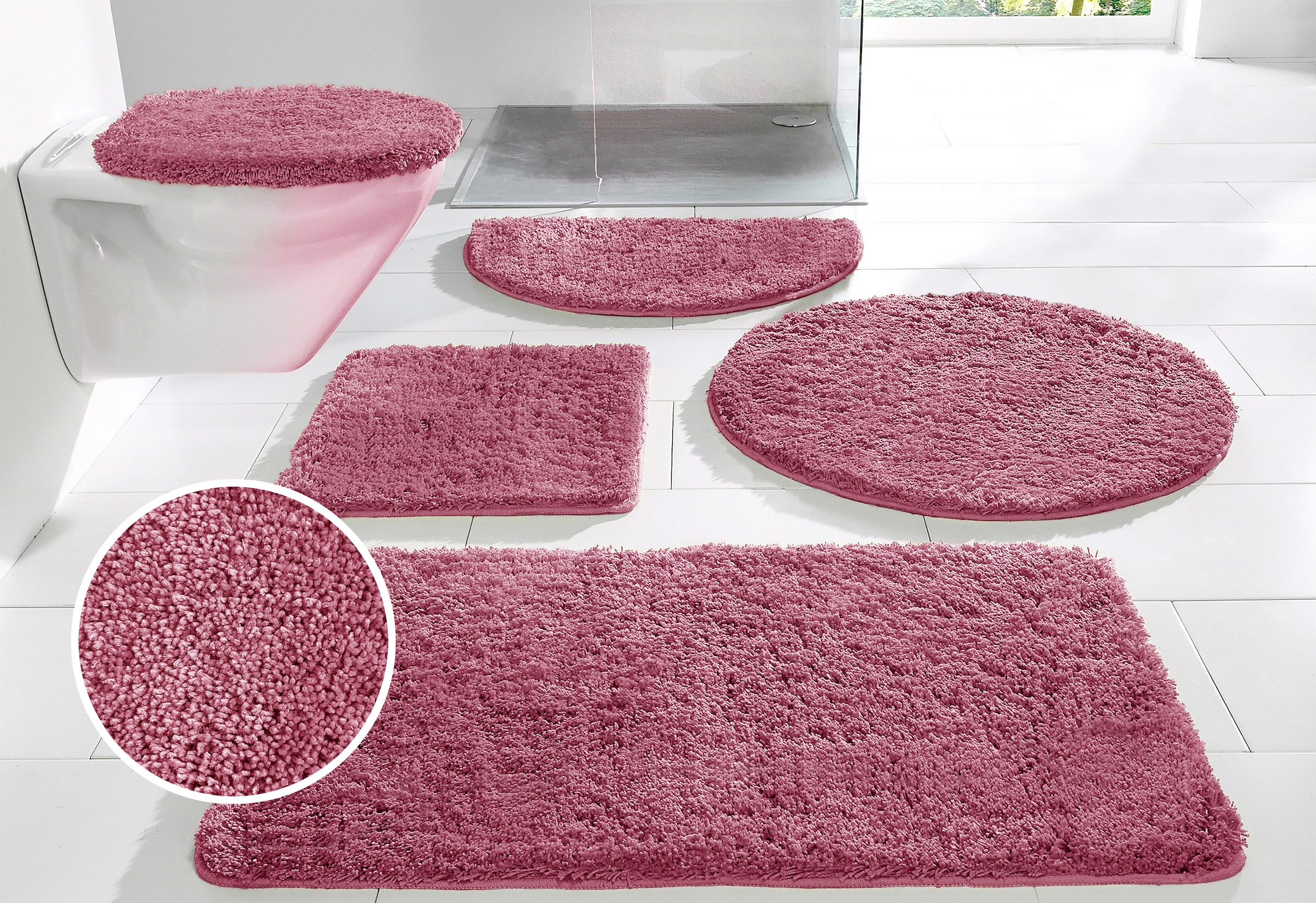 OTTO home Badematte "Inga, Badezimmer Teppich, Badvorleger" Höhe 20 mm ruts günstig online kaufen