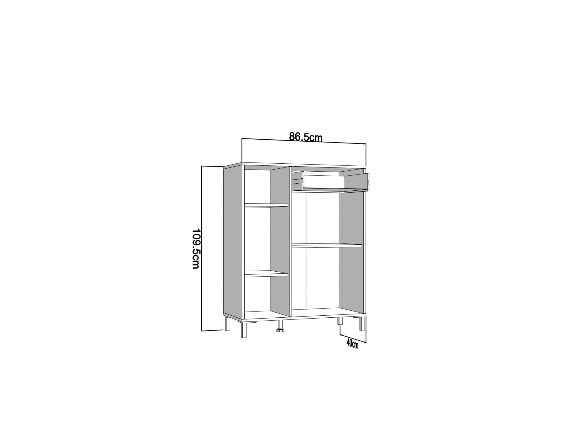 Home affaire Garderoben-Set »LAVAL, Flurmöbel, Dielenmöbel, Flurschrank, Flurgarderobe B= 221 cm« 5tlg, 5 Stk. tlg.