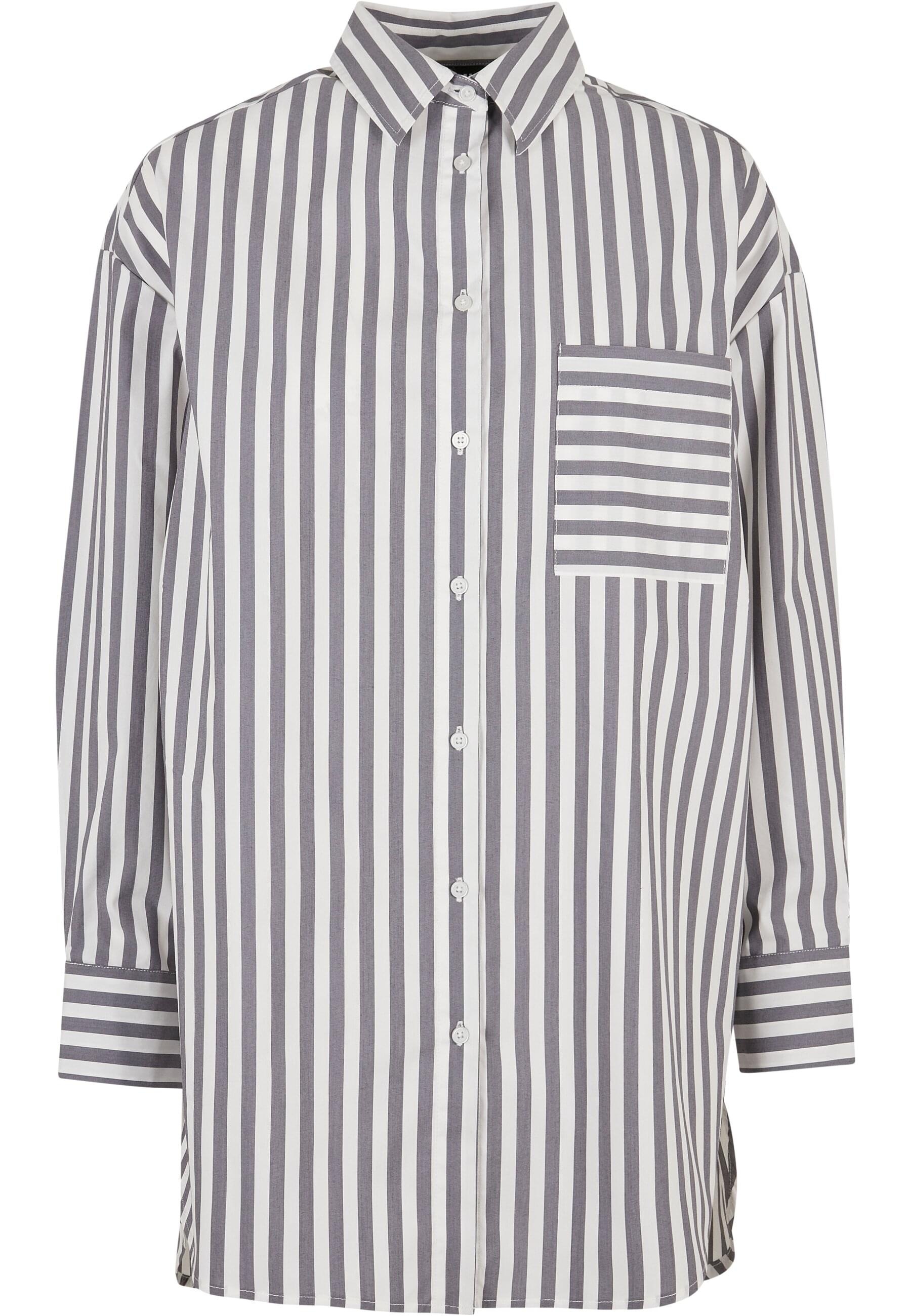 URBAN CLASSICS Klassische Bluse "Urban Classics Damen Ladies Oversized Stripe Shirt"