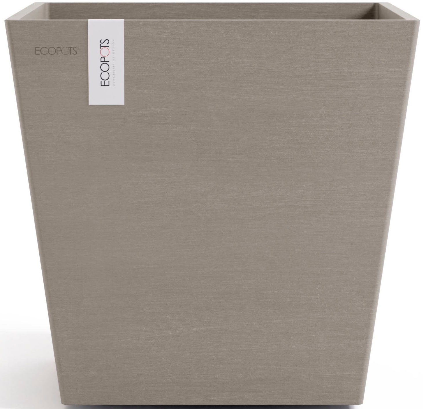 ECOPOTS Blumentopf »Rotterdam 35 + Wassersystem Taupe« für innen und außen: frostsicher, bruchsicher und lichtbeständig