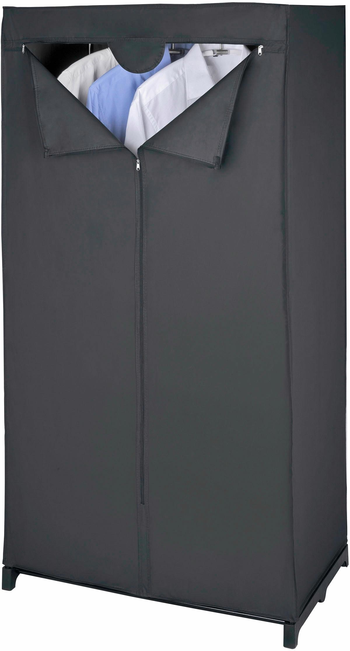 WENKO Kleiderschrank "Deep Black", Maße (B x H x T): 75 x 150 x 50 cm