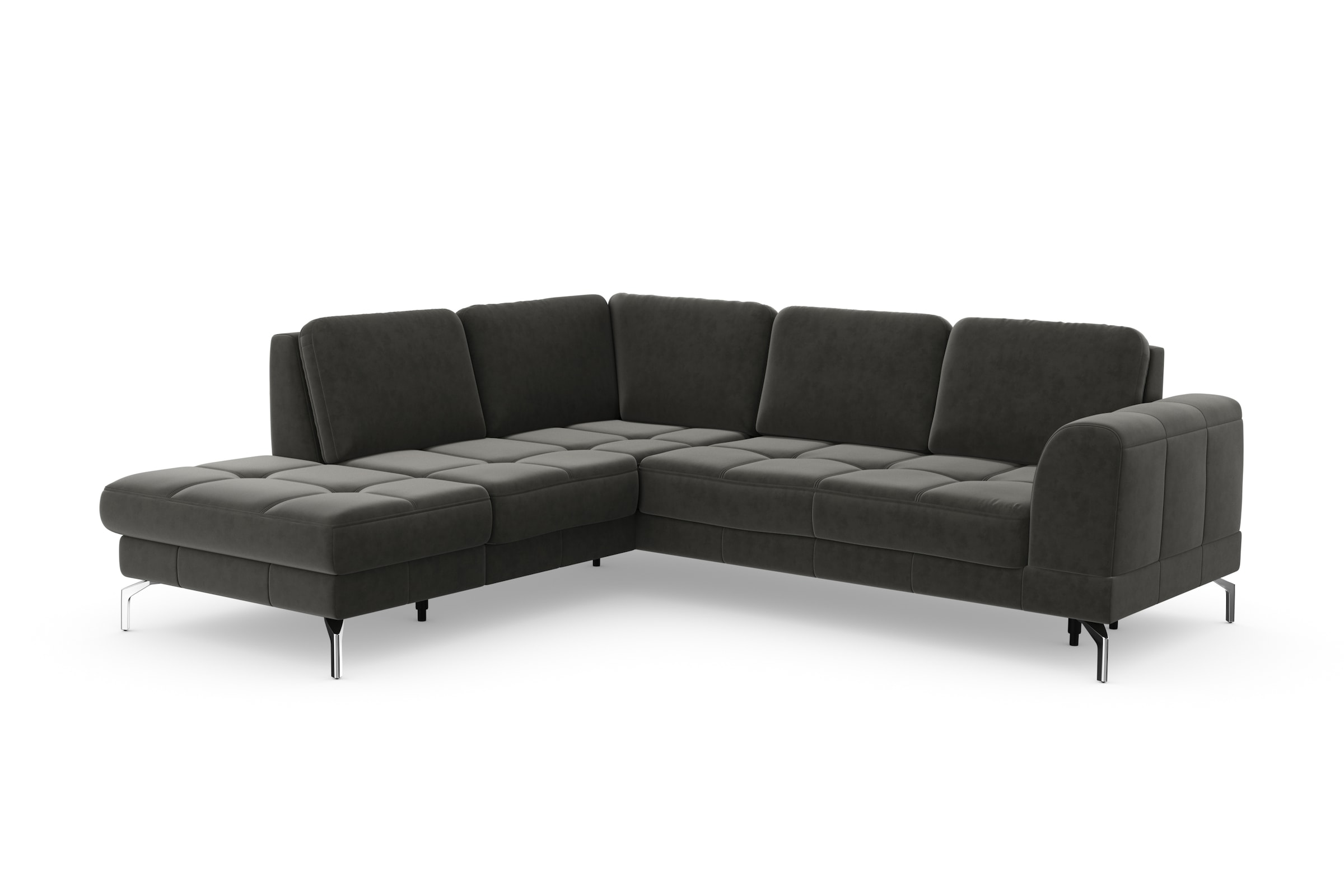 sit&more Ecksofa »Bendigo L-Form«, inklusive Sitztiefenverstellung, Bodenfreiheit 15 cm, in 2 Fußfarben