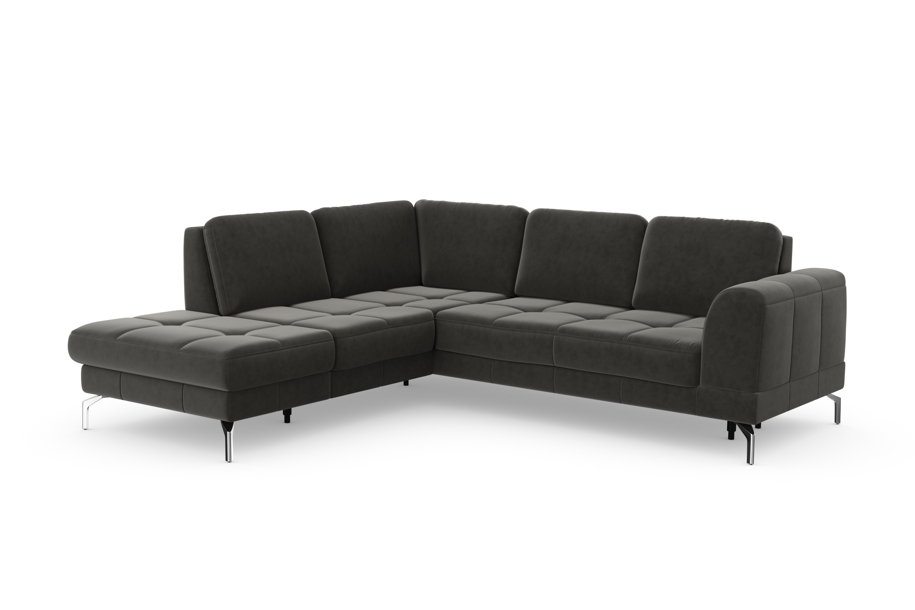 Thumbnail - sit&more Ecksofa "Bendigo L-Form", inklusive Sitztiefenverstellung, Bodenfreiheit 15 cm, in 2 Fußfarben