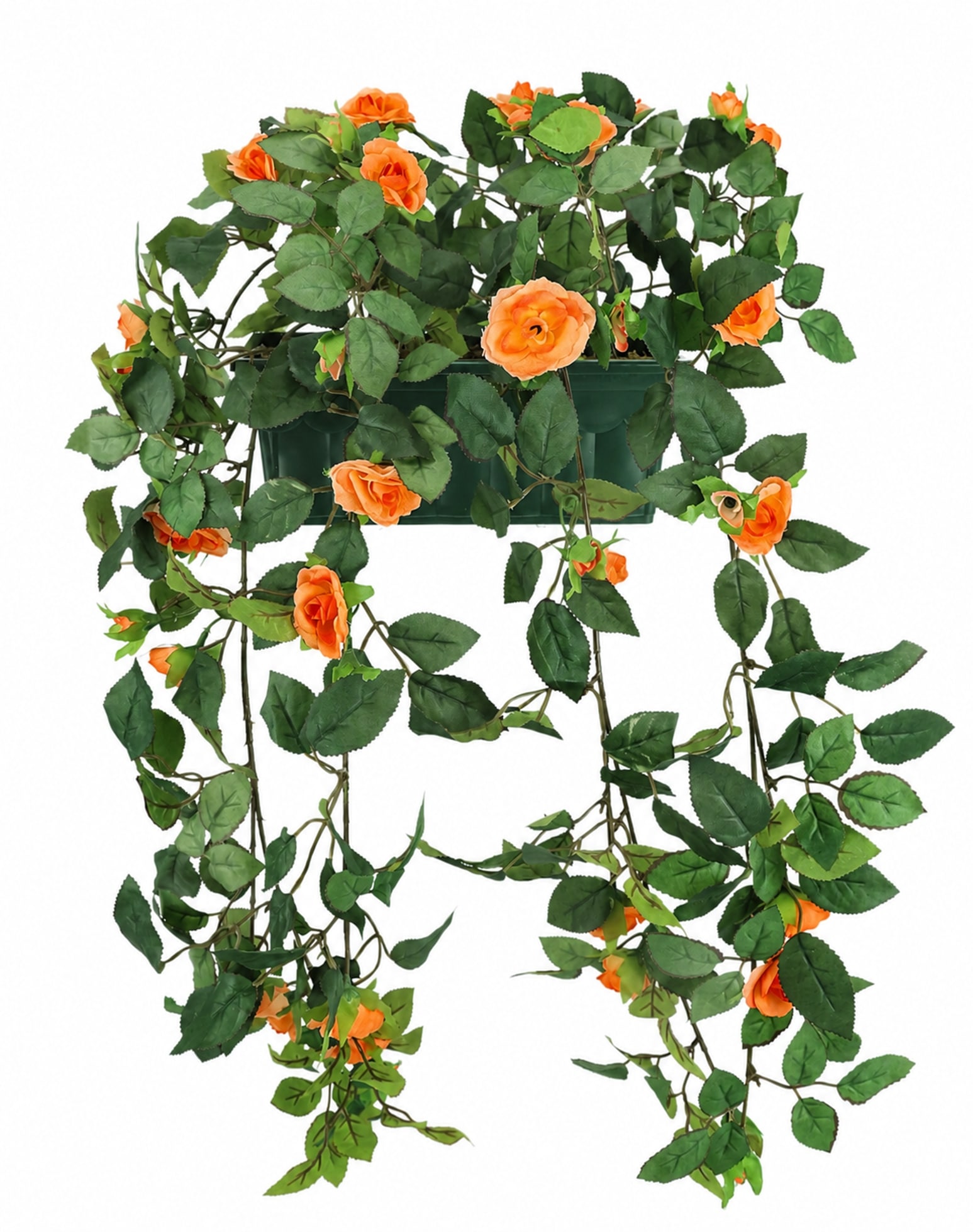 I.GE.A. Kunstblume »Künstlicher Wildrosen-Busch im Kasten 57cm Deko Rosen Kunstrosen« Rosenbusch Wildrosen Kunstpflanze Blumen Hochzeitsdeko Blumendeko Deko