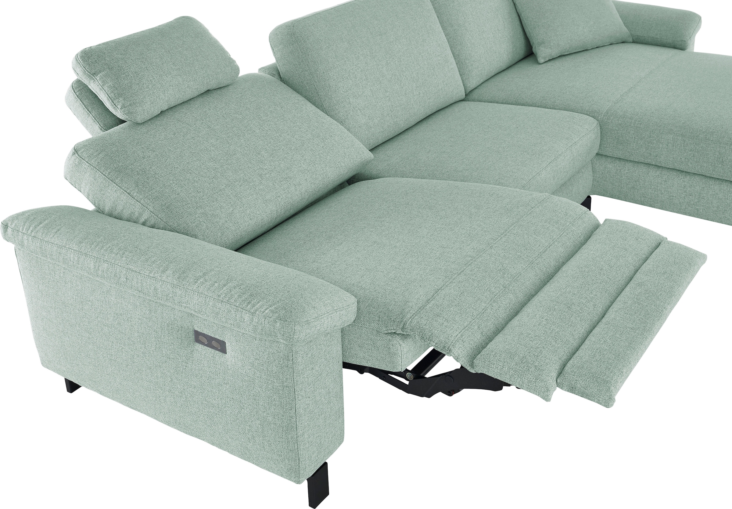 3C Candy Ecksofa »Mainau L-Form«, Relaxfunktion im 1,5-Sitzer, motorische Schlaffunktion in Longchair