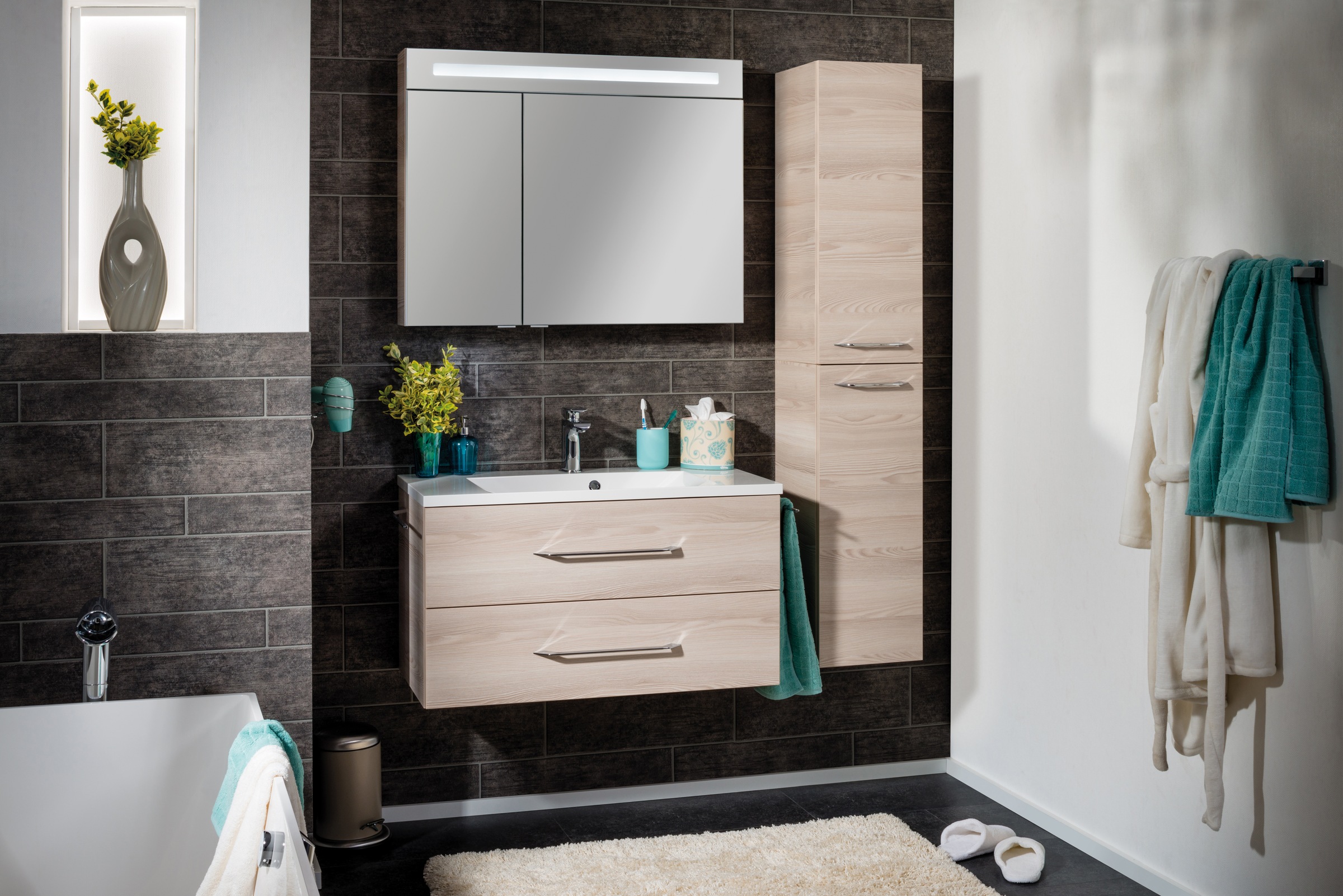 FACKELMANN Waschtisch "Waschplatz-Set B.Clever" 3 tlg. 3-teilig günstig online kaufen