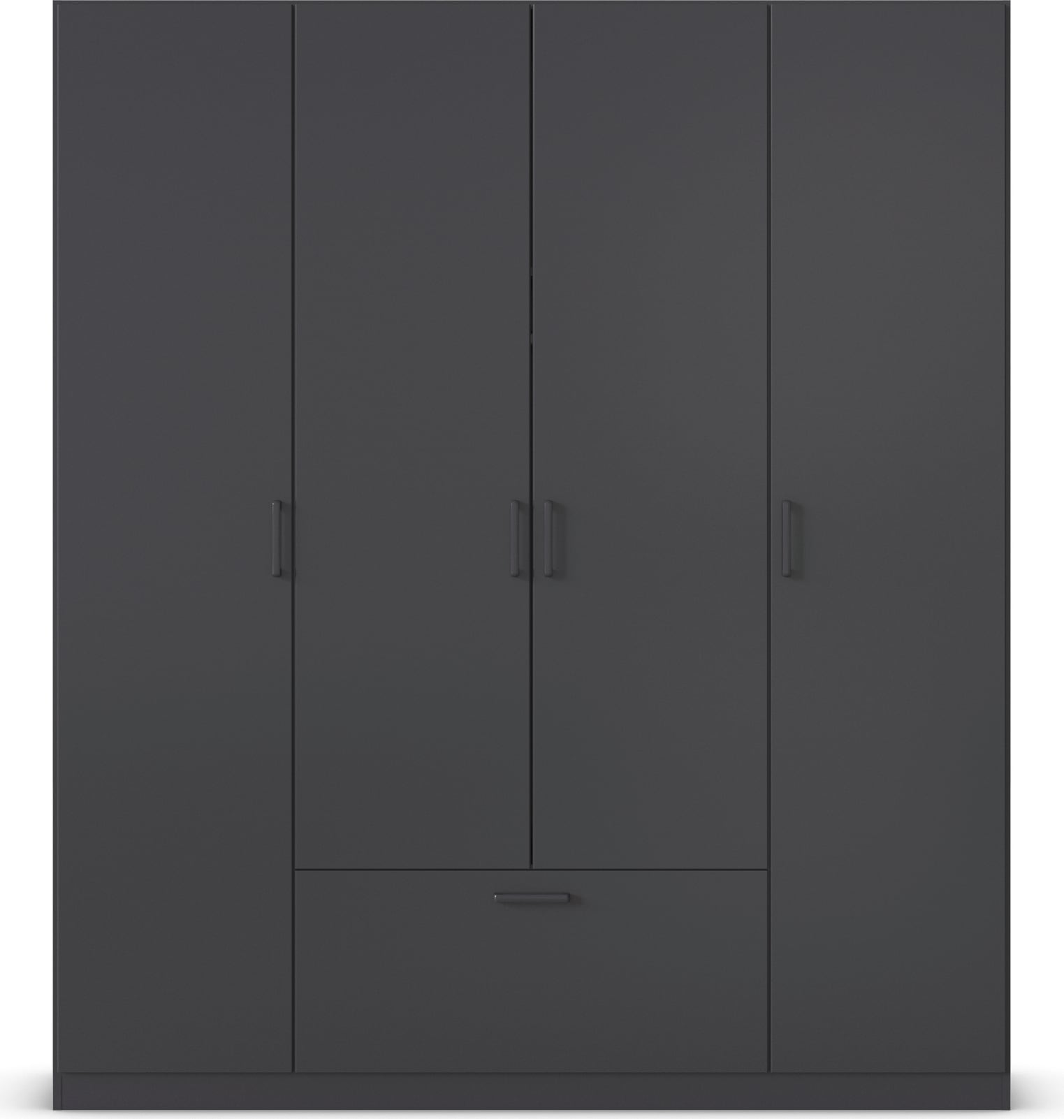 rauch Drehtürenschrank »Kleiderschrank Schrank Garderobe Wäscheschrank BARI«, mit Schubasten mittig, moderner Griff in Graumetallic MADE IN GERMANY