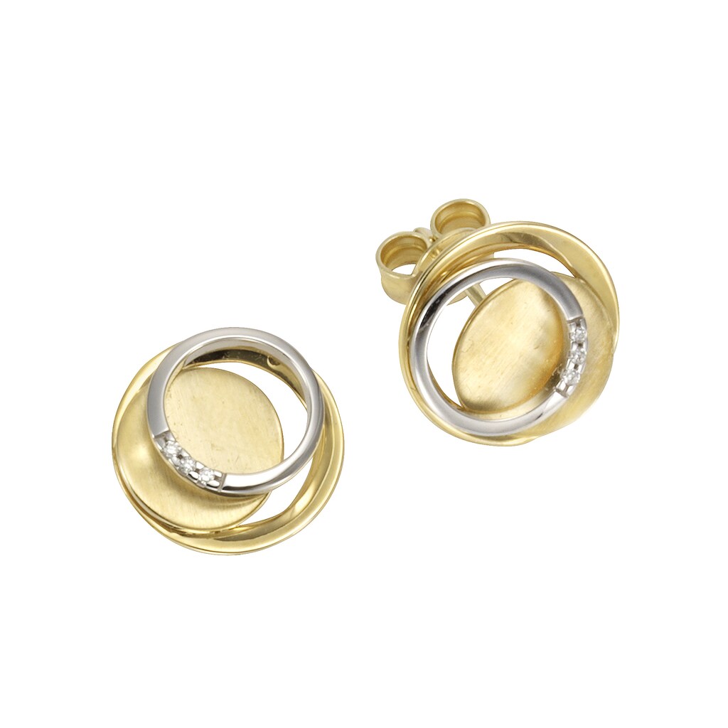 Orolino Paar Ohrstecker »585 Gold zweifarbig 6x Brillanten 0,02ct.«