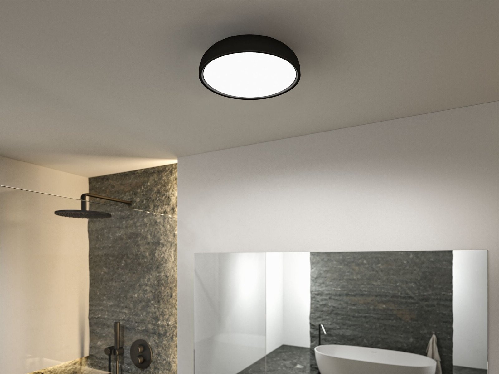 Paulmann LED Deckenleuchte »Selection Bathroom Schwarz BAUR Oka 230V 24W | flammig-flammig, Kunststoff«, IP44 1 WhiteSwitch