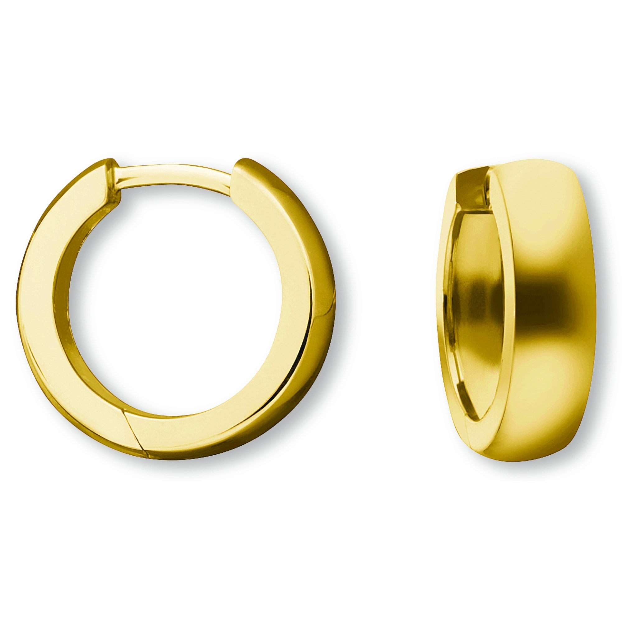 ONE ELEMENT Paar Creolen »Ohrringe Creolen aus 333 Gelbgold Ø 15,0 x 4,0 mm«, Damen Gold Schmuck