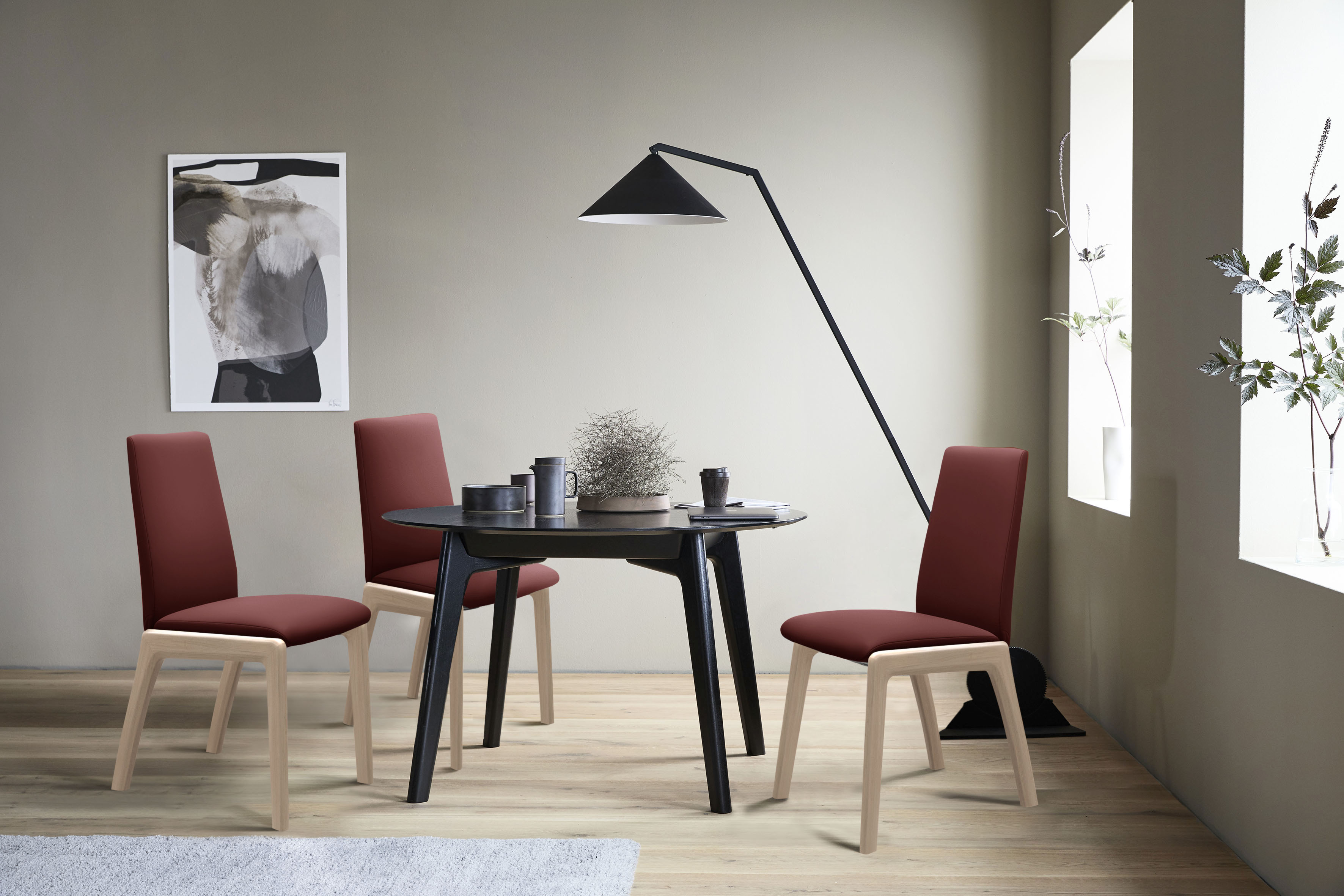 Stressless Polsterstuhl "Laurel" () Low Back, Größe M, mit abgerundeten Beinen in Walnuss