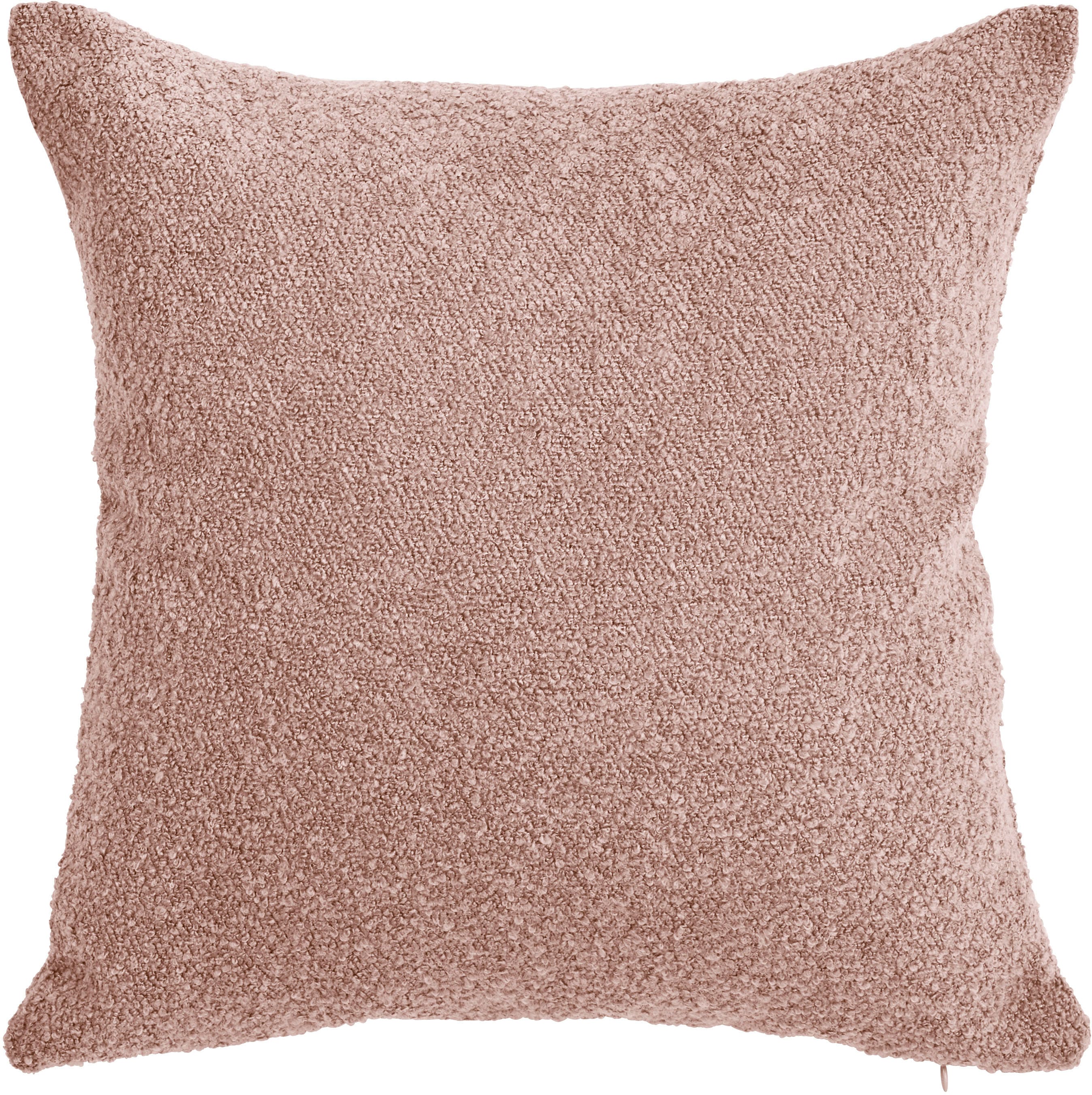 Kissenhülle DONE., B:45cm L:45cm, rosa, Polyester, Obermaterial: 57% Polyacryl, 43% Polyester, Kissenbezüge, "Touch", Einfarbige Kissenhülle aus