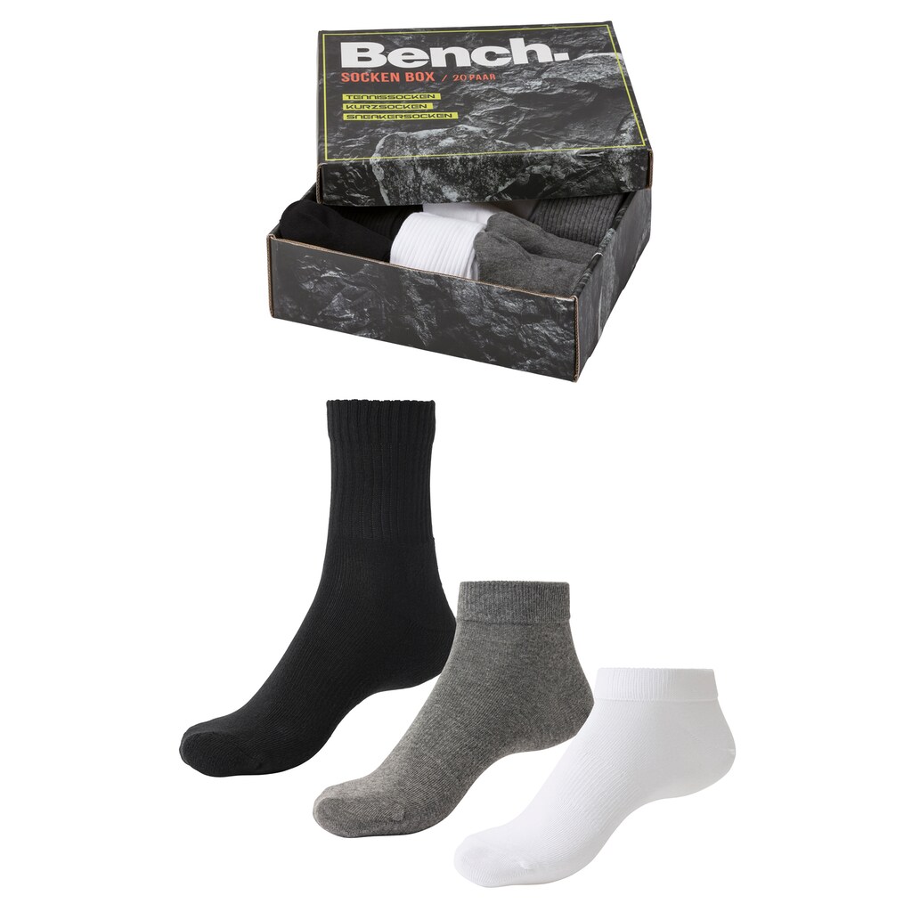 Bench. Sportsocken, (Box, 20 Paar)