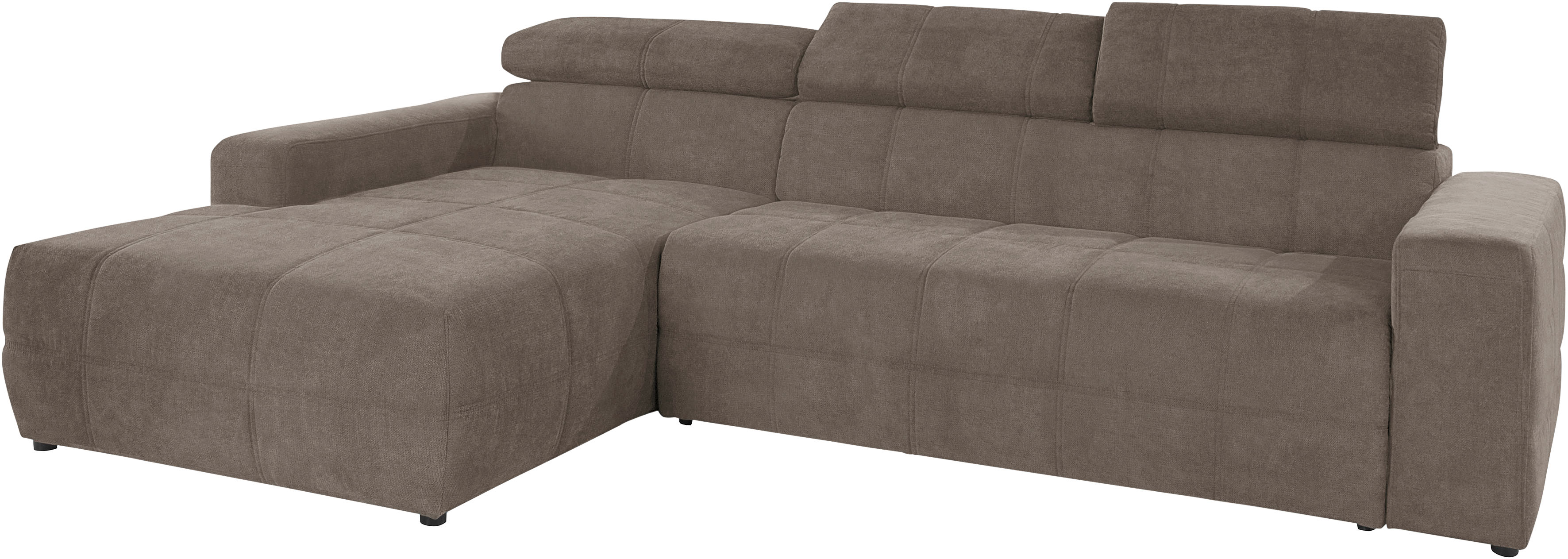 Thumbnail - DOMO collection Ecksofa "Brandon B/T/H: 289/177/80 cm, whlw. mit Sitztiefenverstellung, L-Form", mit Kopfteilverstellung...