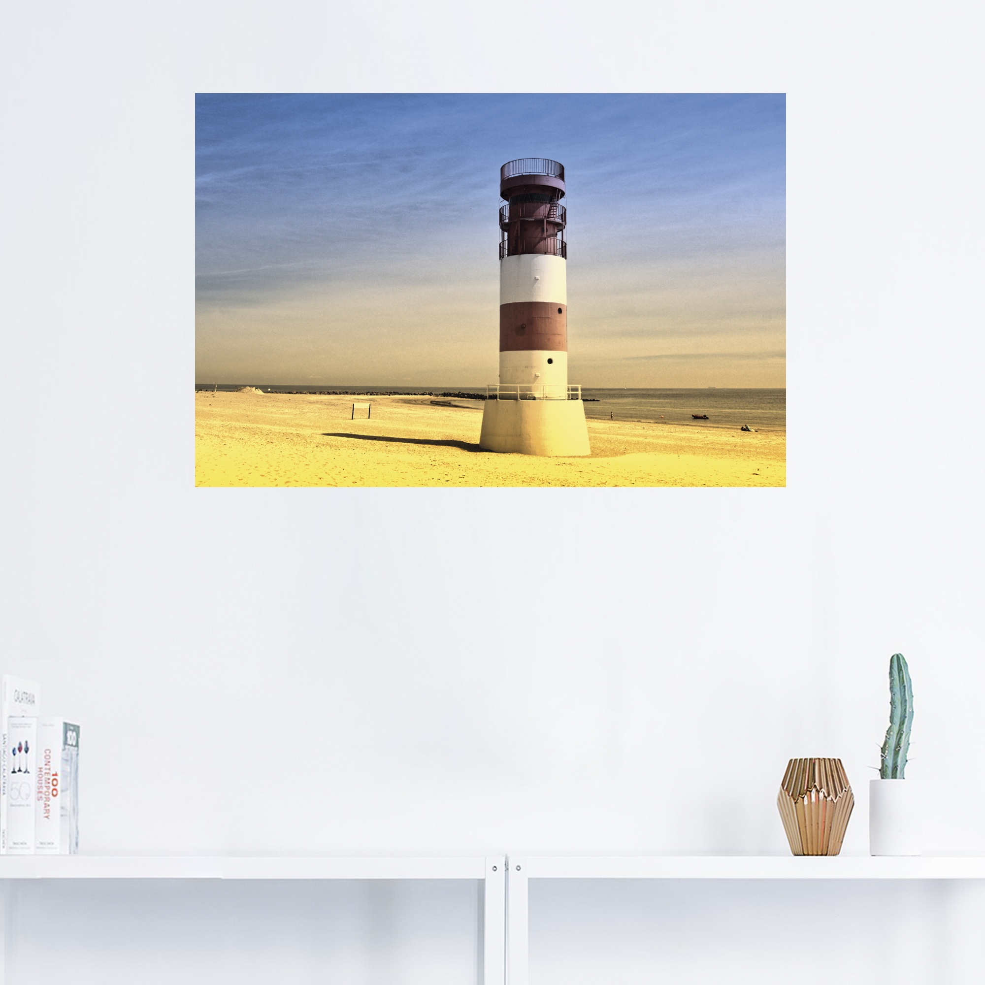 Artland Wandbild »Leuchtturm auf Helgoland Düne«, Gebäude, (1 St.), als Alubild, Leinwandbild, Wandaufkleber oder Poster in versch. Größen