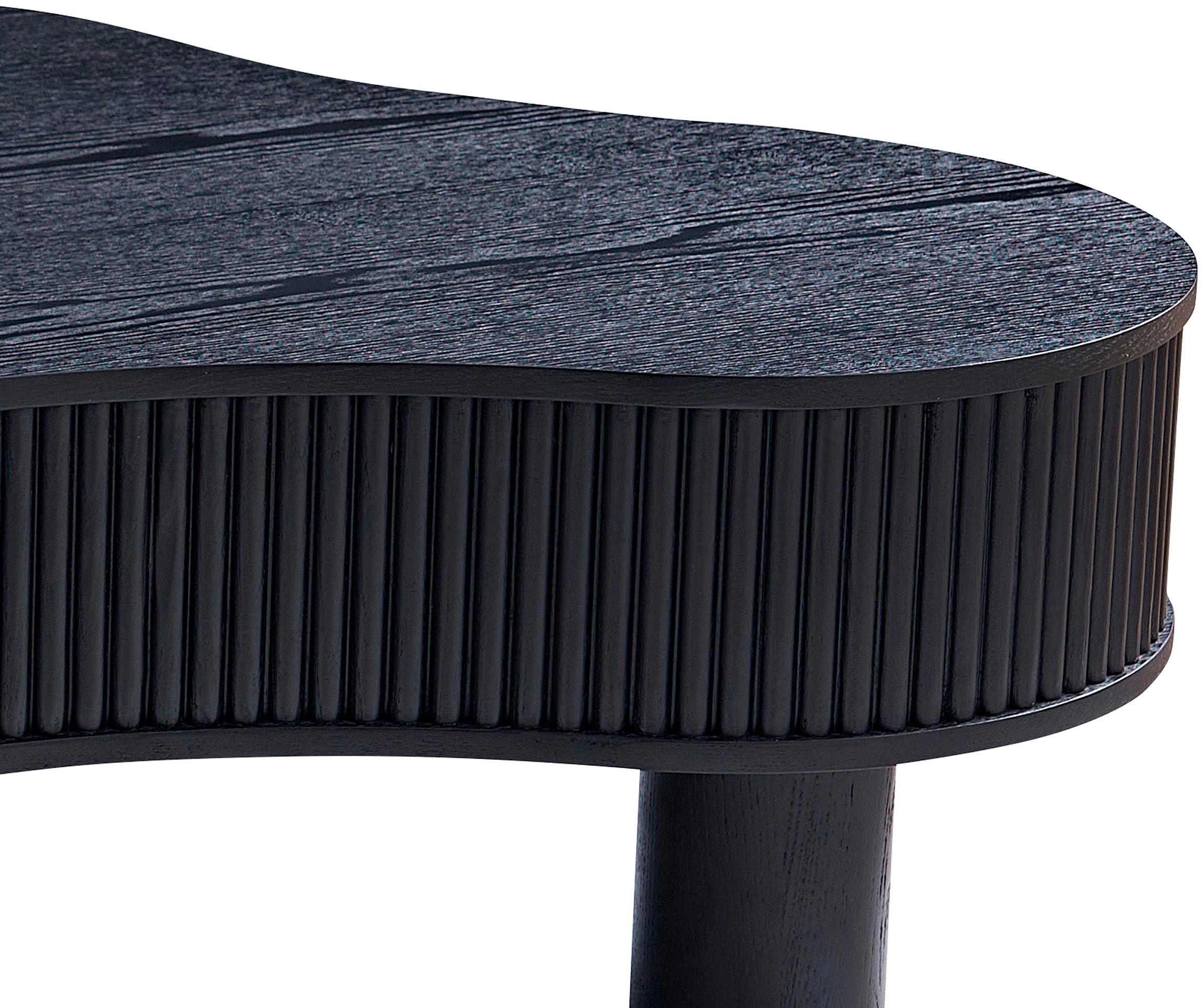 SalesFever Couchtisch »Wohnzimmertisch organisch mit Massivholz-Lamellen 115 x 75 cm« 1 Stk. tlg. Stilvoller & moderner Holztisch mit Echtholzfurnier